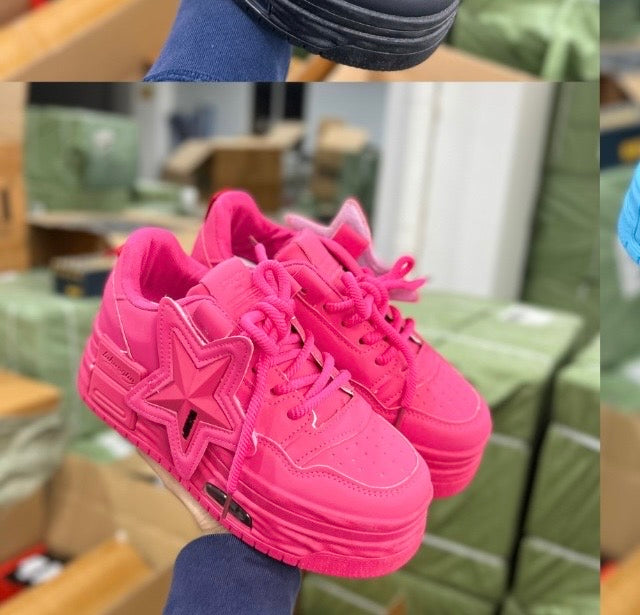 Pink fashion sneakers – Star Sneakers Club by House of TML