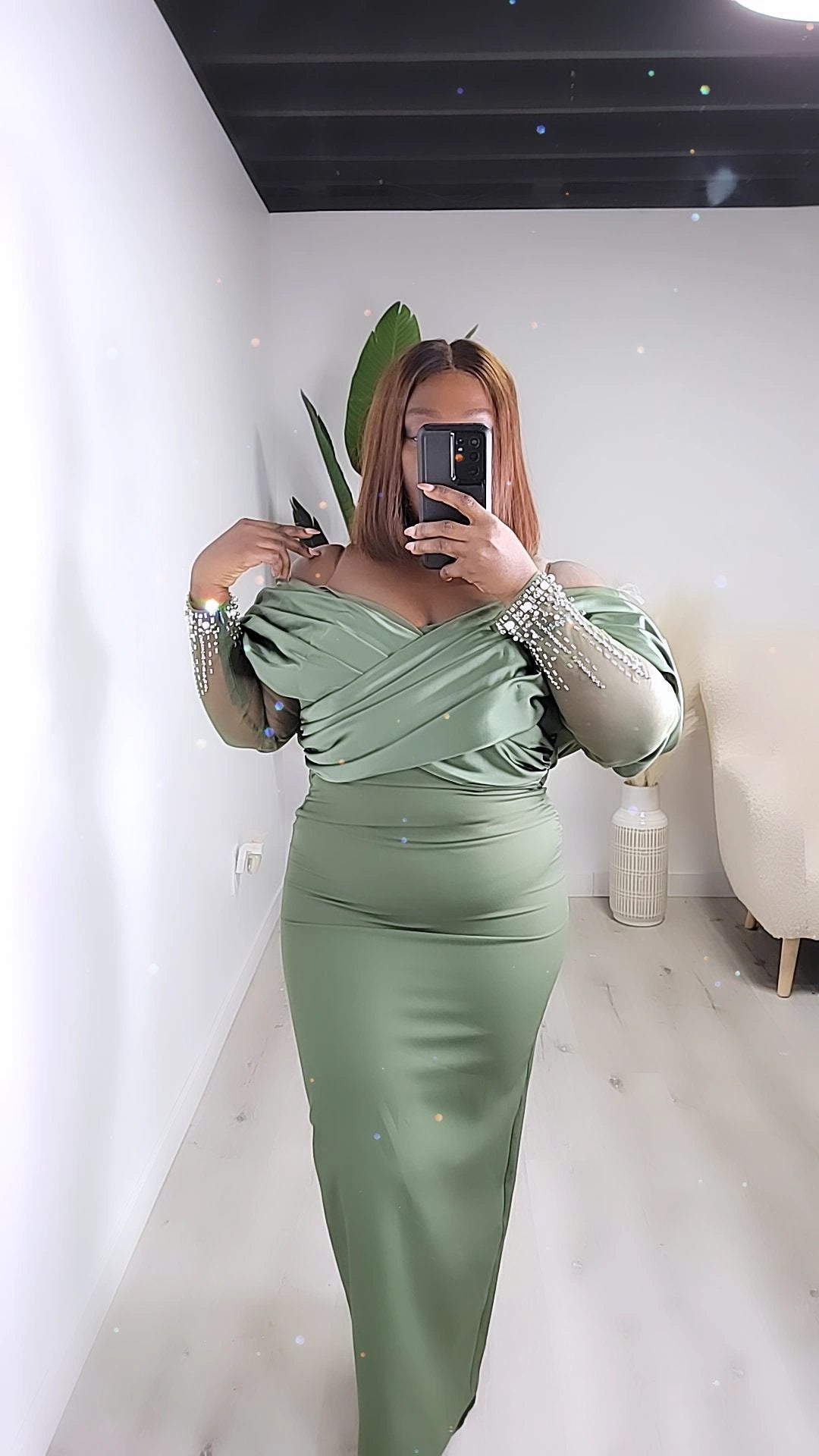Dora Green Dress – green occasion dress, view 3 of 5