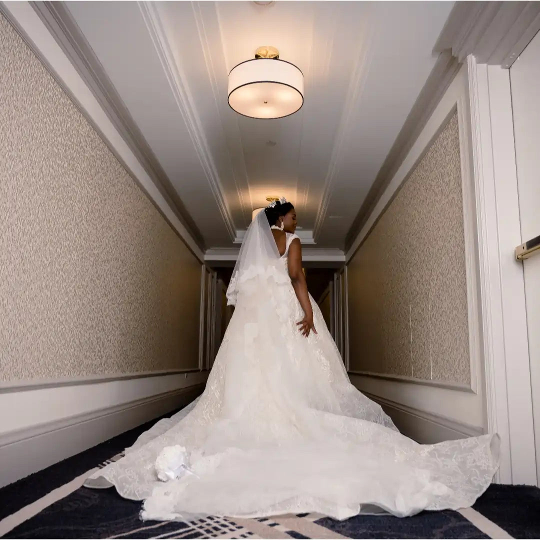 Ball Wedding Dress #001 – off-white ball wedding dress, view 2 of 2