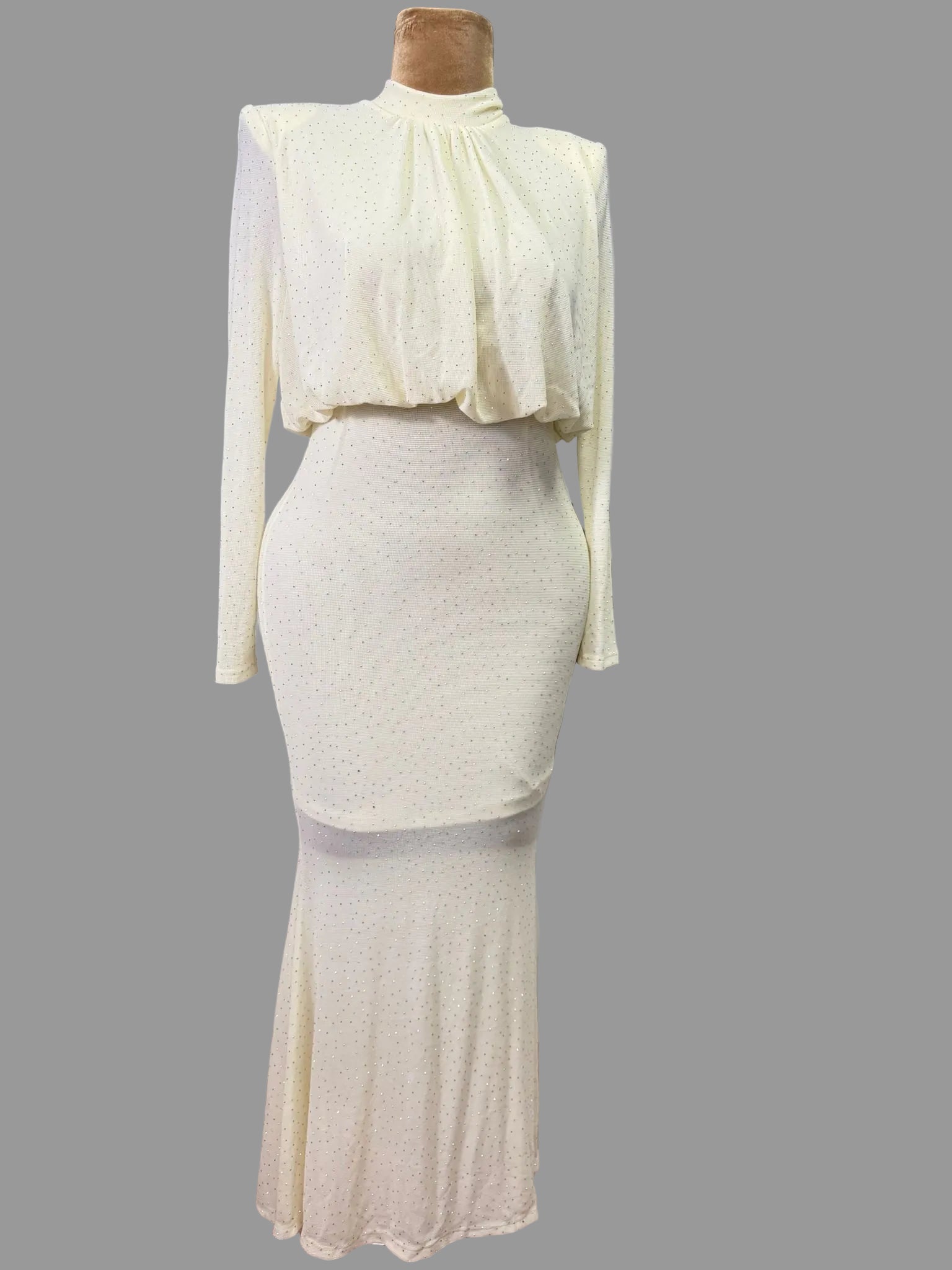 Starlit Ivory Sparkle Gown