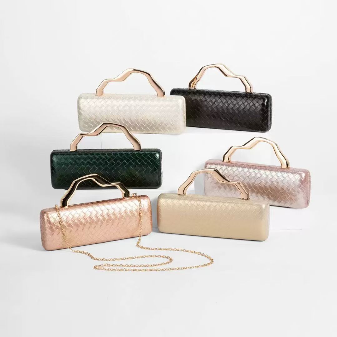 LUXE WEAVE EVENING CLUTCH