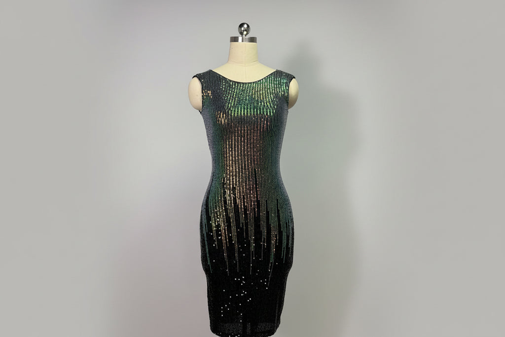Midnight Aurora Sequin Midi Dress