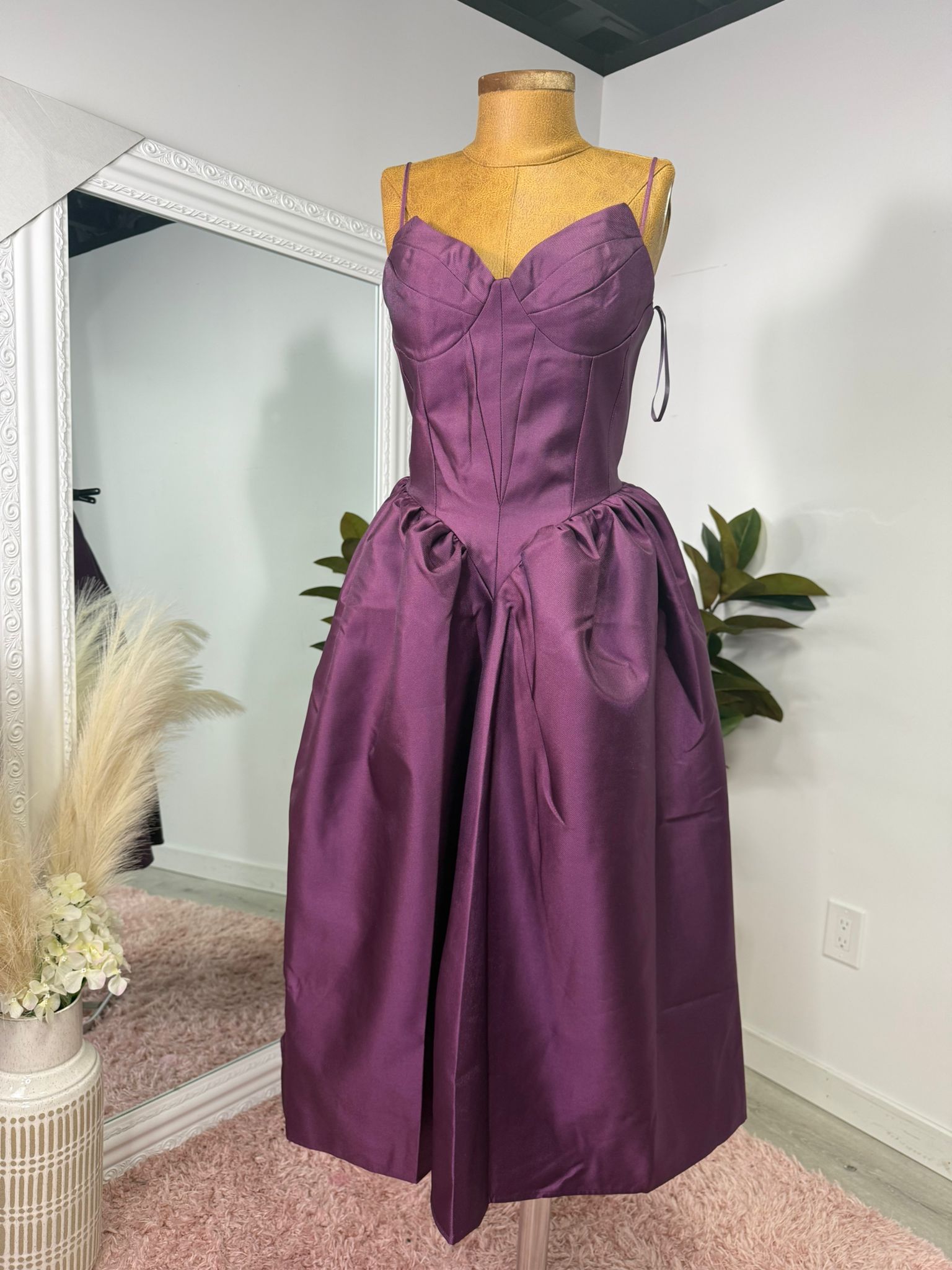 Amethyst Corset Duchess Midi Dress