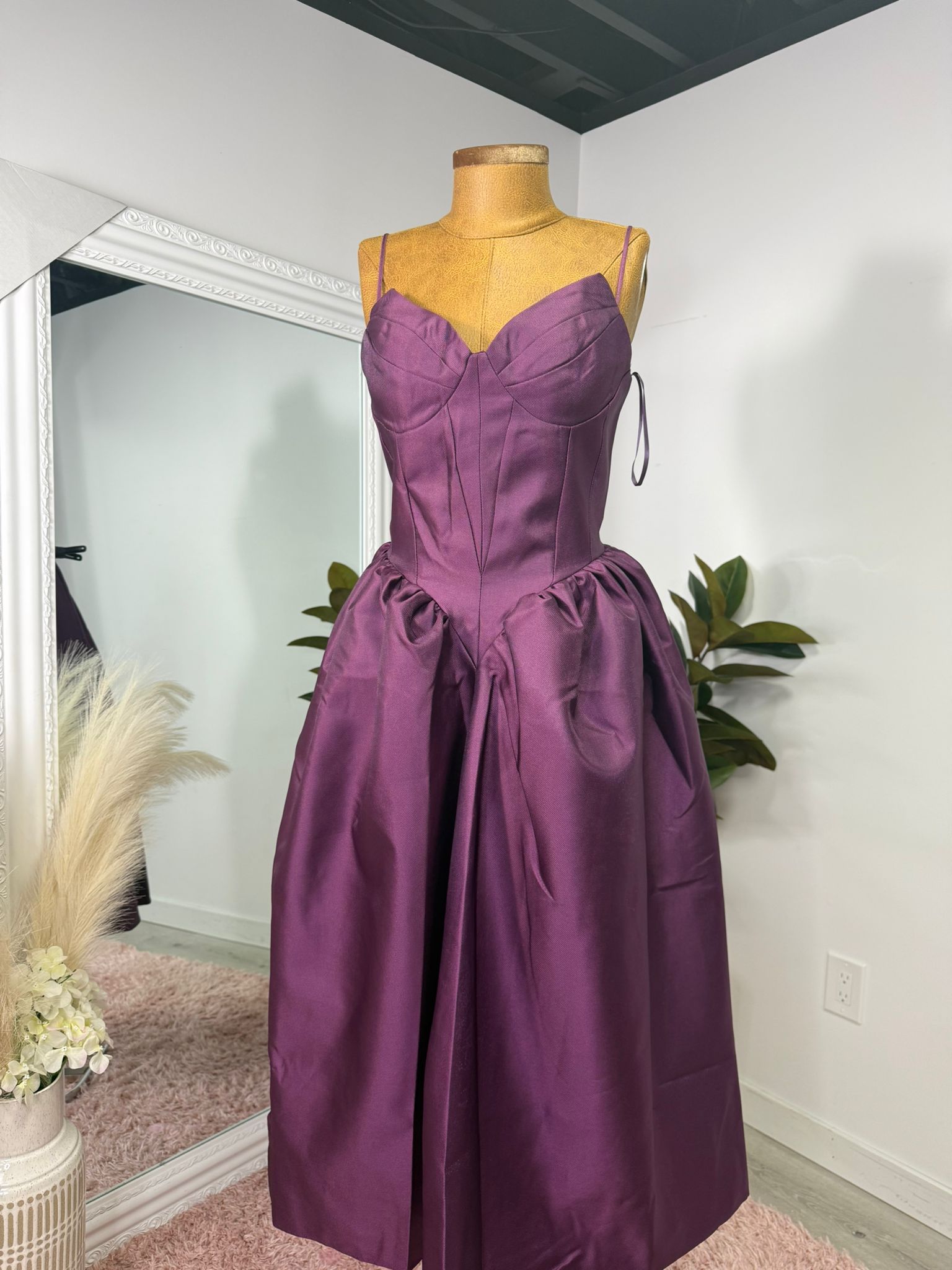 Amethyst Corset Duchess Midi Dress
