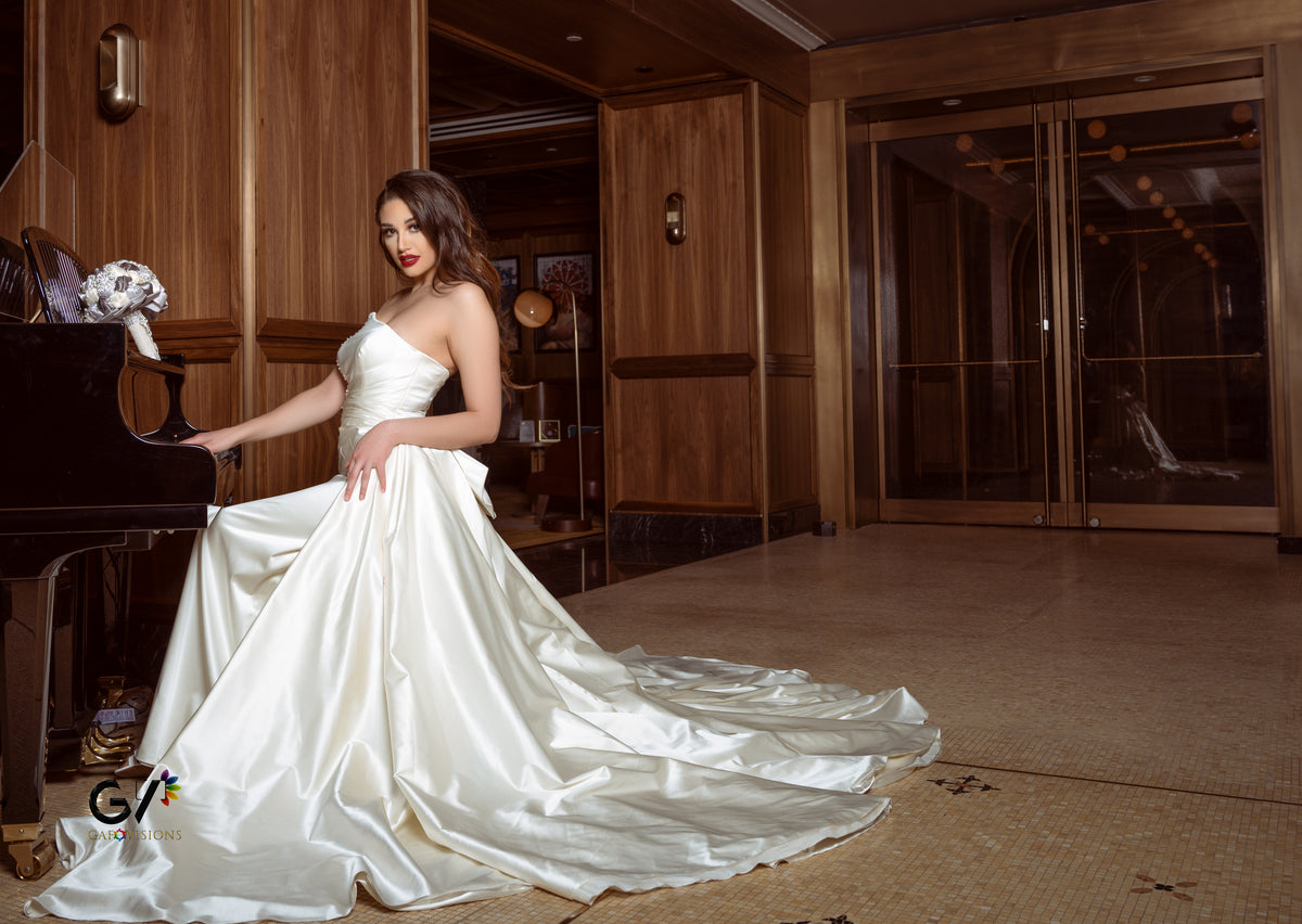 Silk mermaid tube wedding dress – Lora Silk Mermaid Wedding Dress by House of TML
