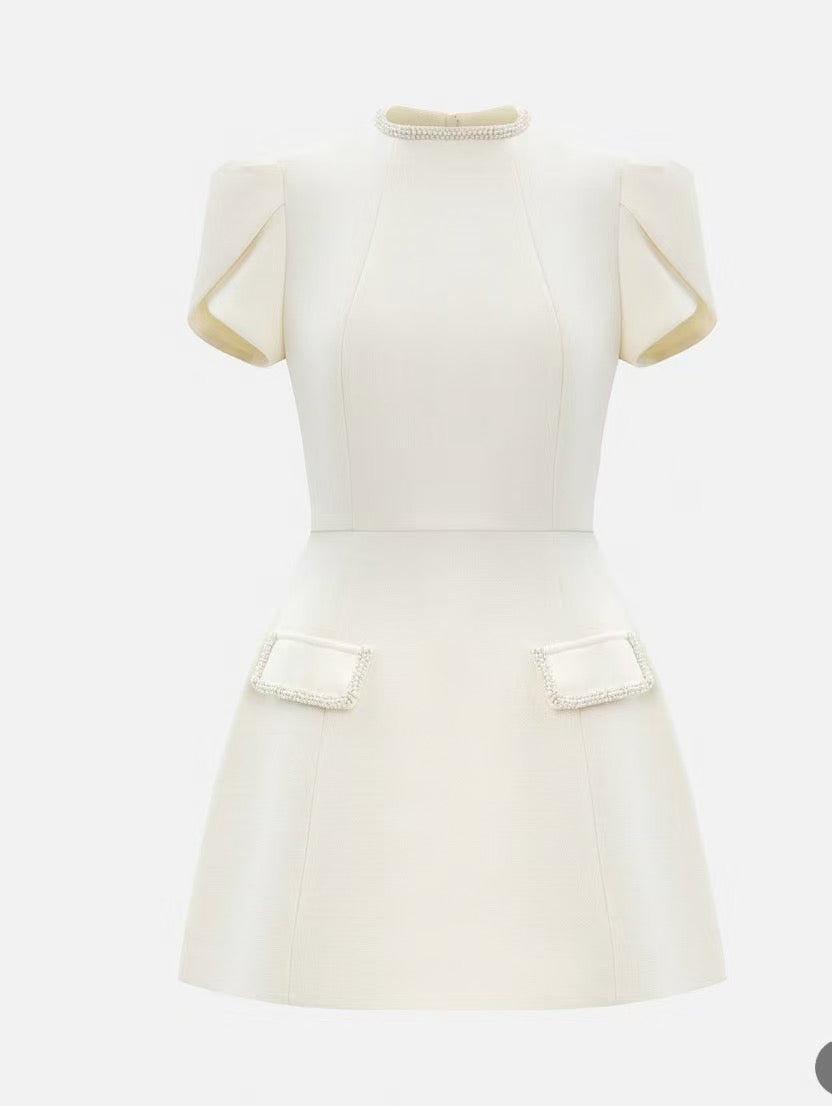 Radiant Light White Short Dress