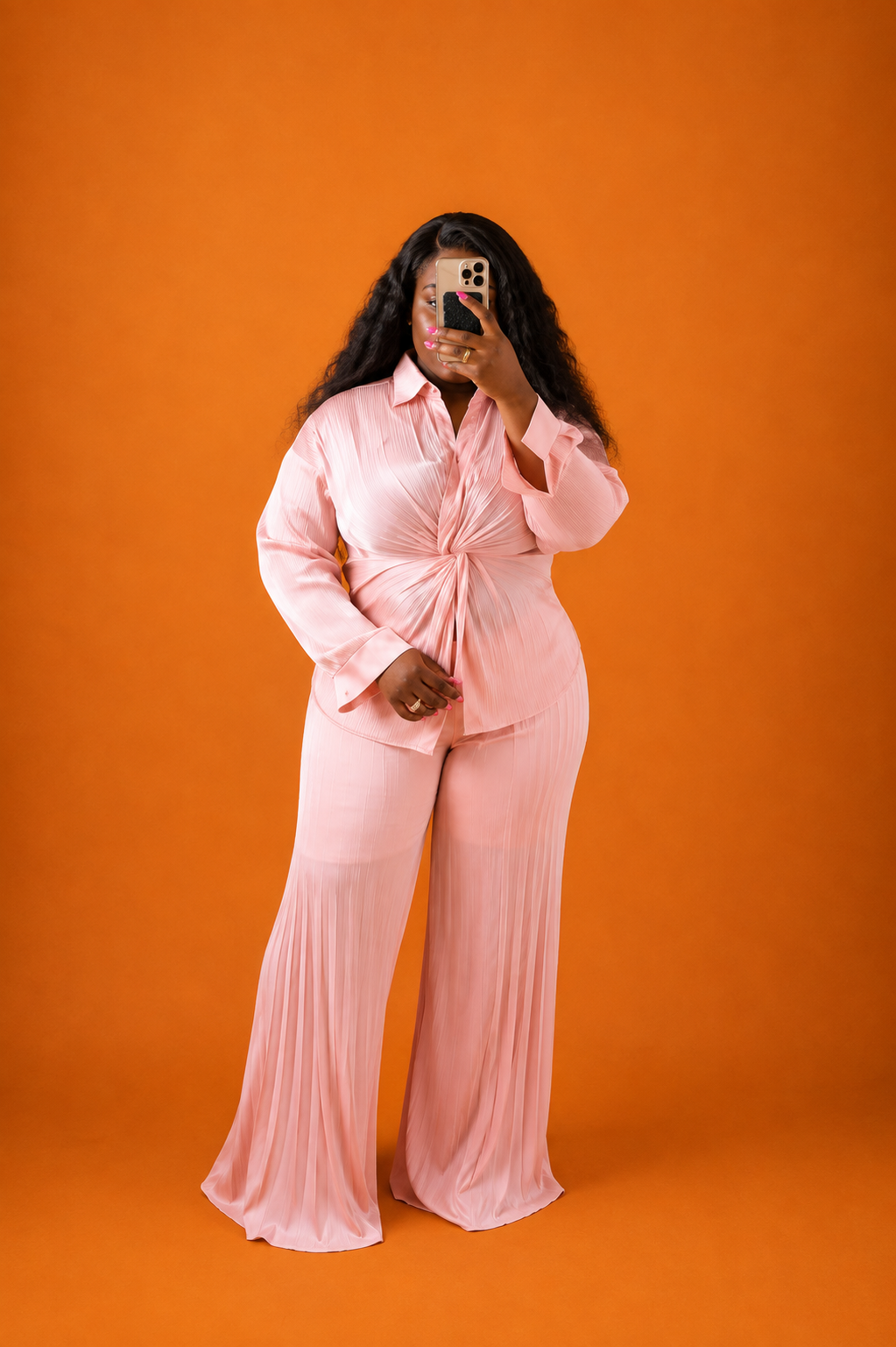 PLEATED KNOT TWO-PIECE SET
