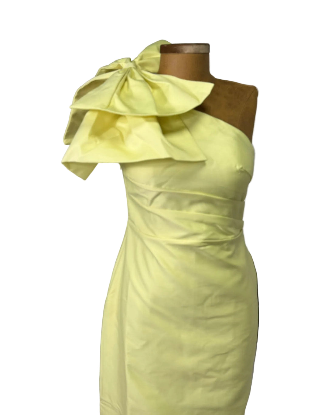 Buttercream Dream One-Shoulder Bow Dress