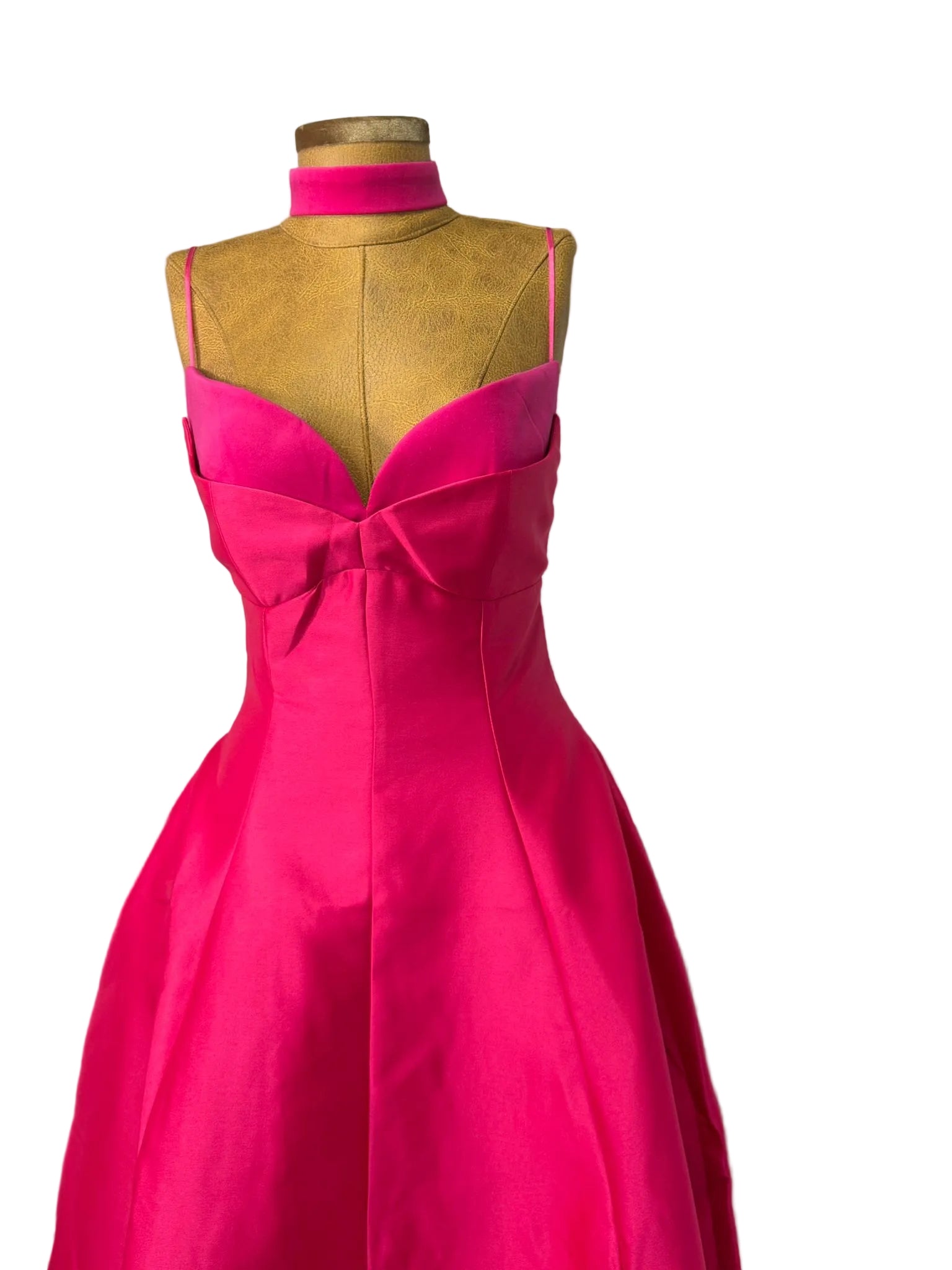 Barbiecore Fuchsia Sweetheart Midi Dress