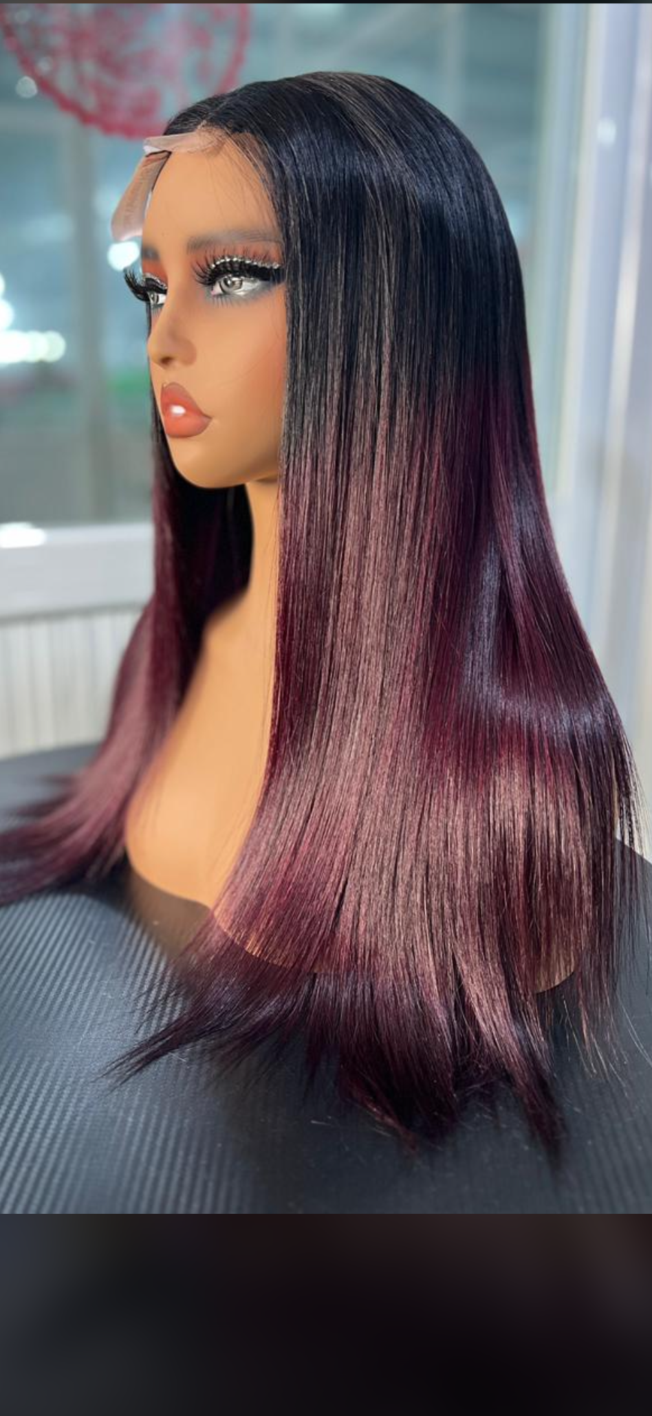 22 INCHES WINE TONNA STRAIGHT HAIR