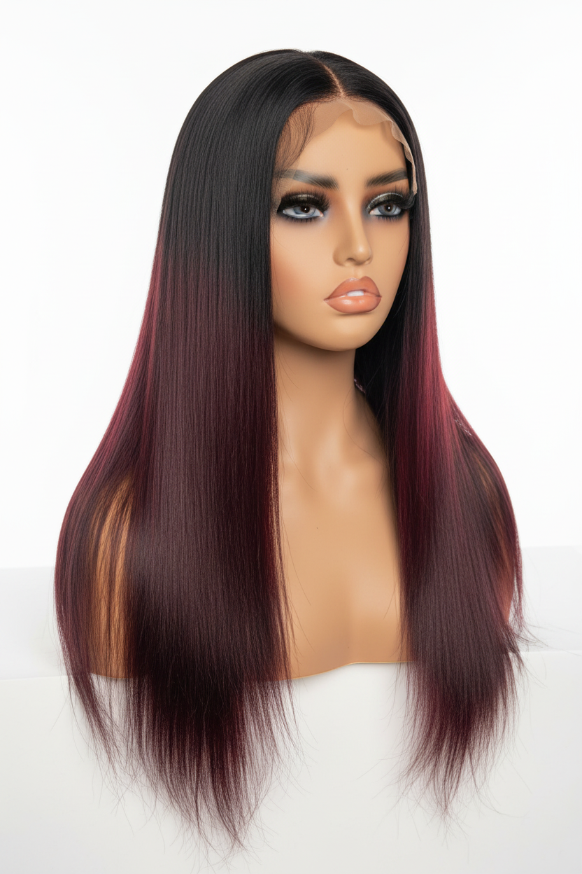 22 INCHES WINE TONNA STRAIGHT HAIR