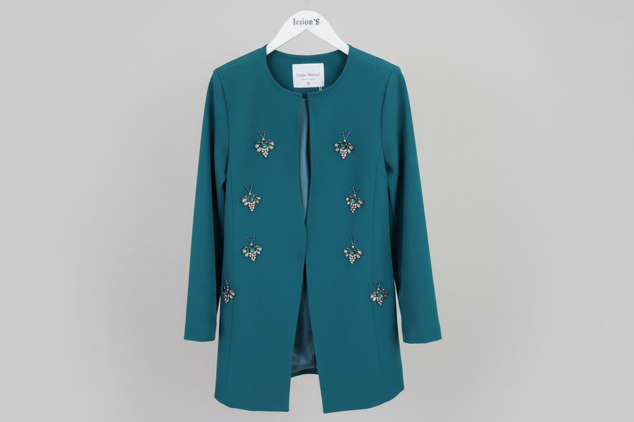 Green Boss Lady Blazer Set