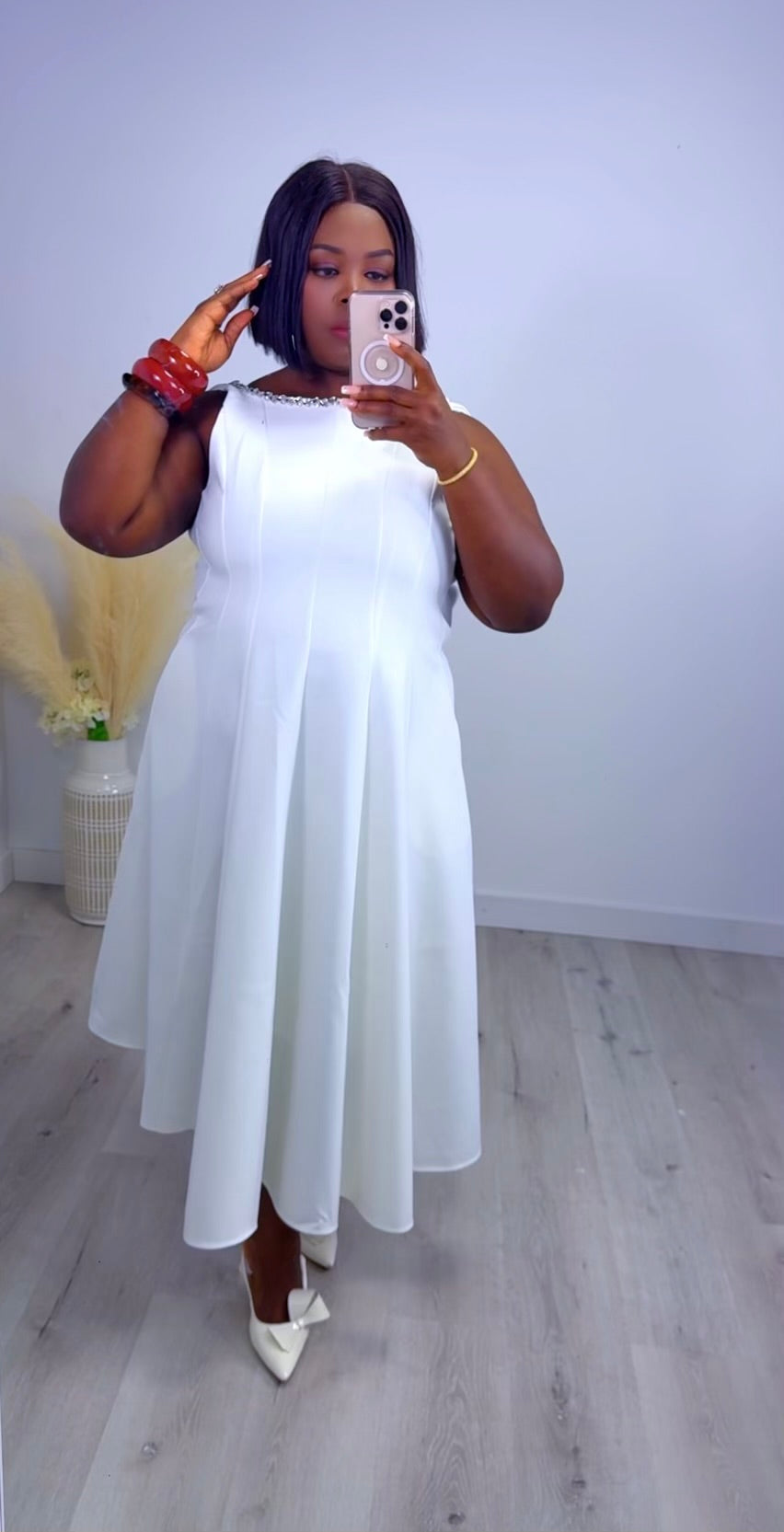 A- Line pleated Dress