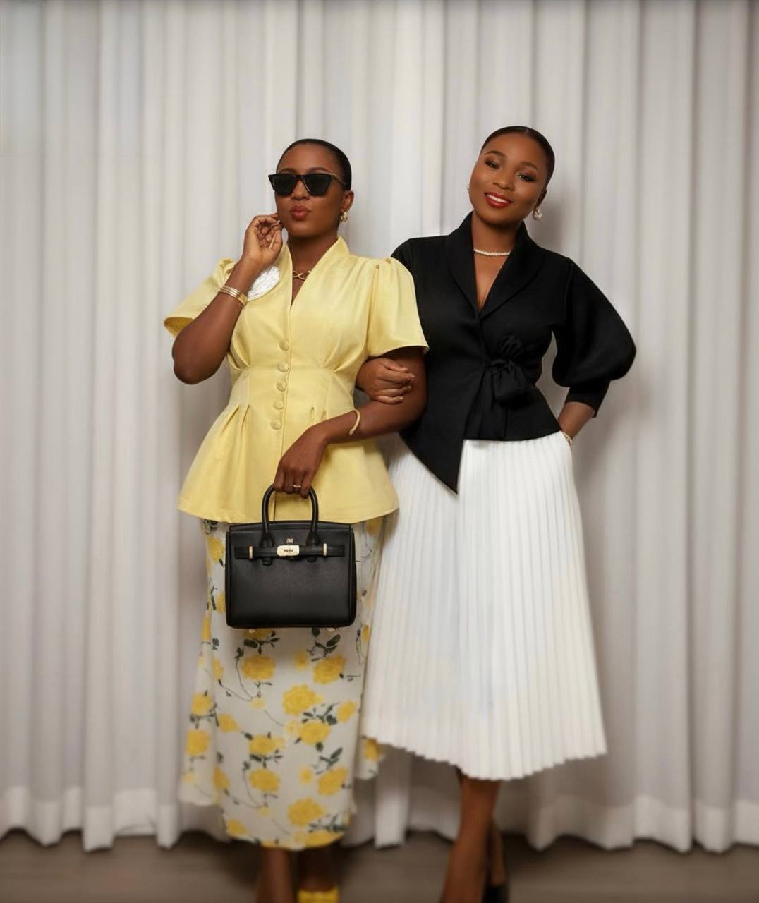 Yellow Skirt Suit set