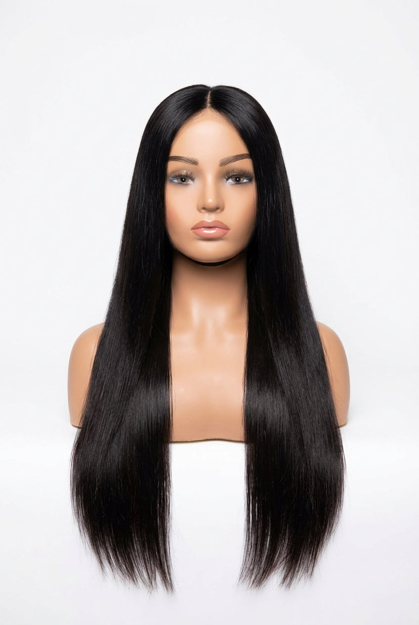 20 inch silky straight wig with closure – Pencil Straight Natural 20 Inch Wig by House of TML