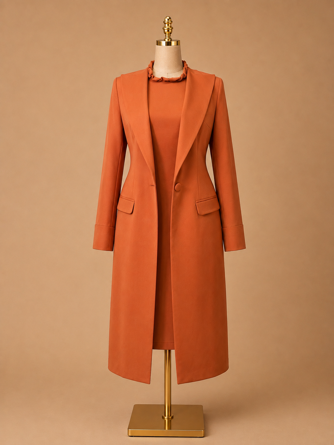 BURNT ORANGE BLAZER DRESS
