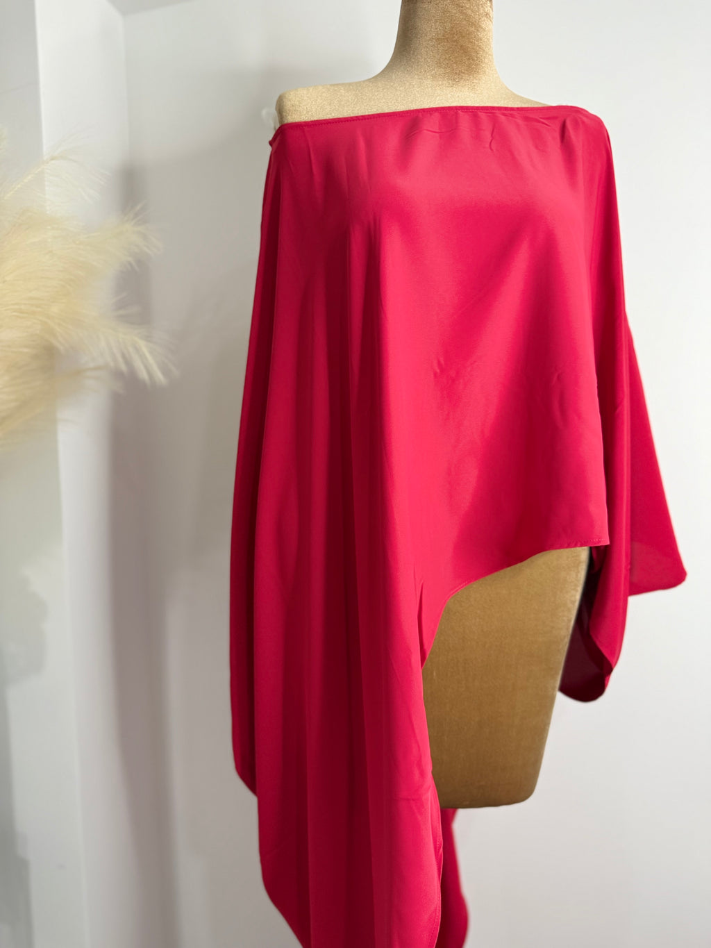 Off shoulder short front long back top