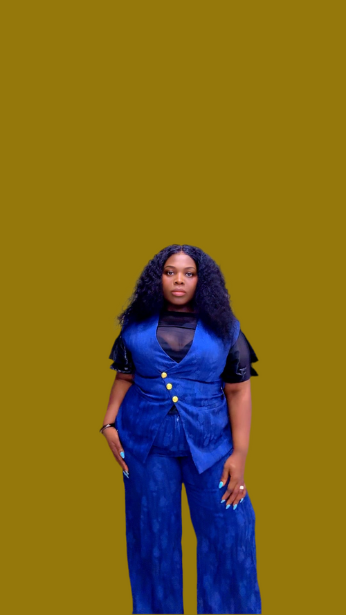 Electric blue two-piece power suit – Electric Blue Power Suit by House of TML