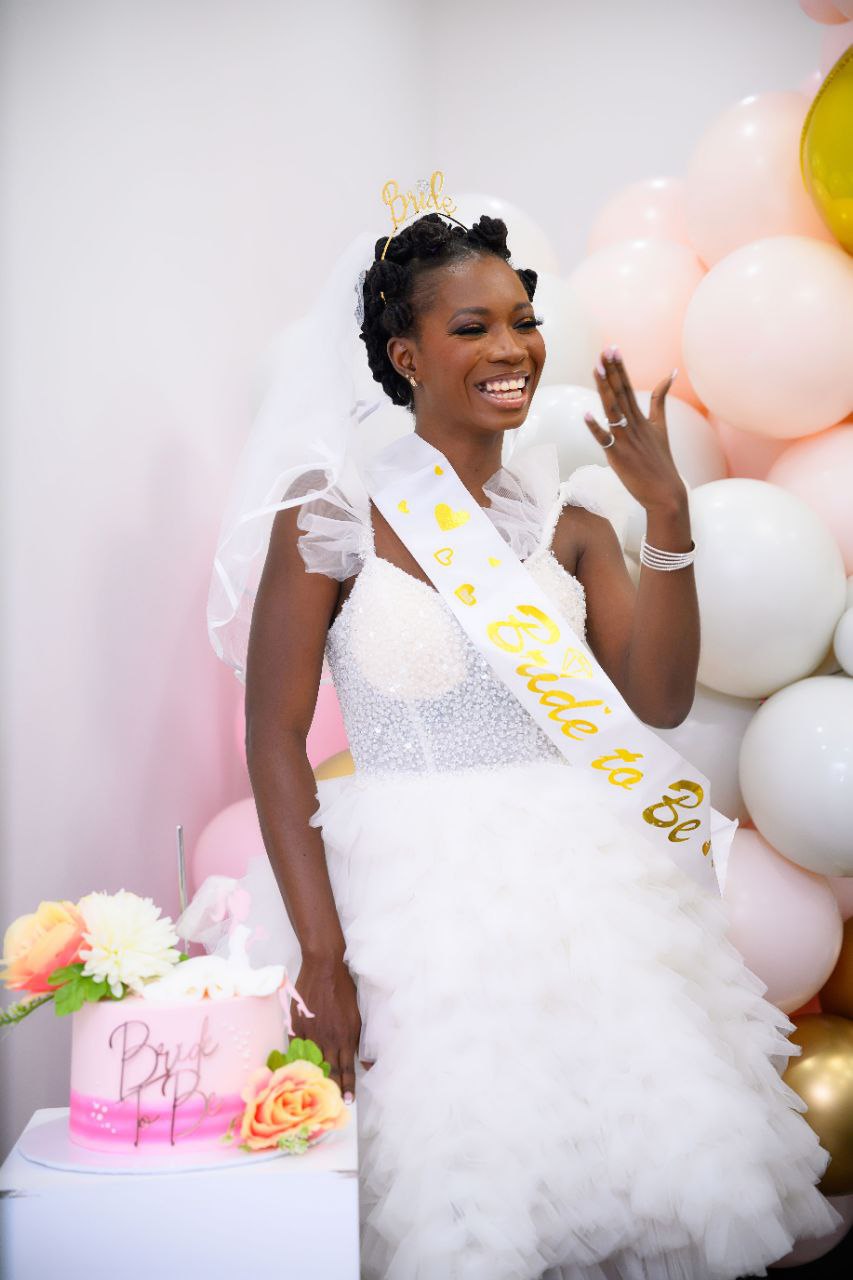 White Ruffle Bridal Shower Dress – white ruffle bridal shower and court wedding dress, view 2 of 4