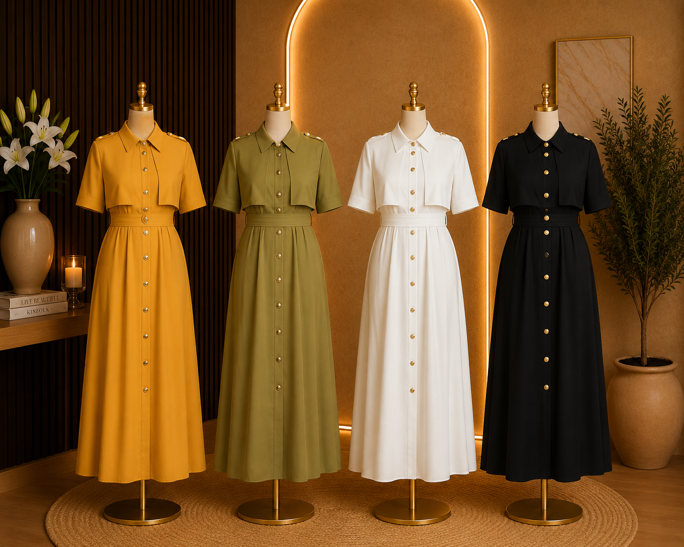 TAILORED BUTTON-DOWN MAXI