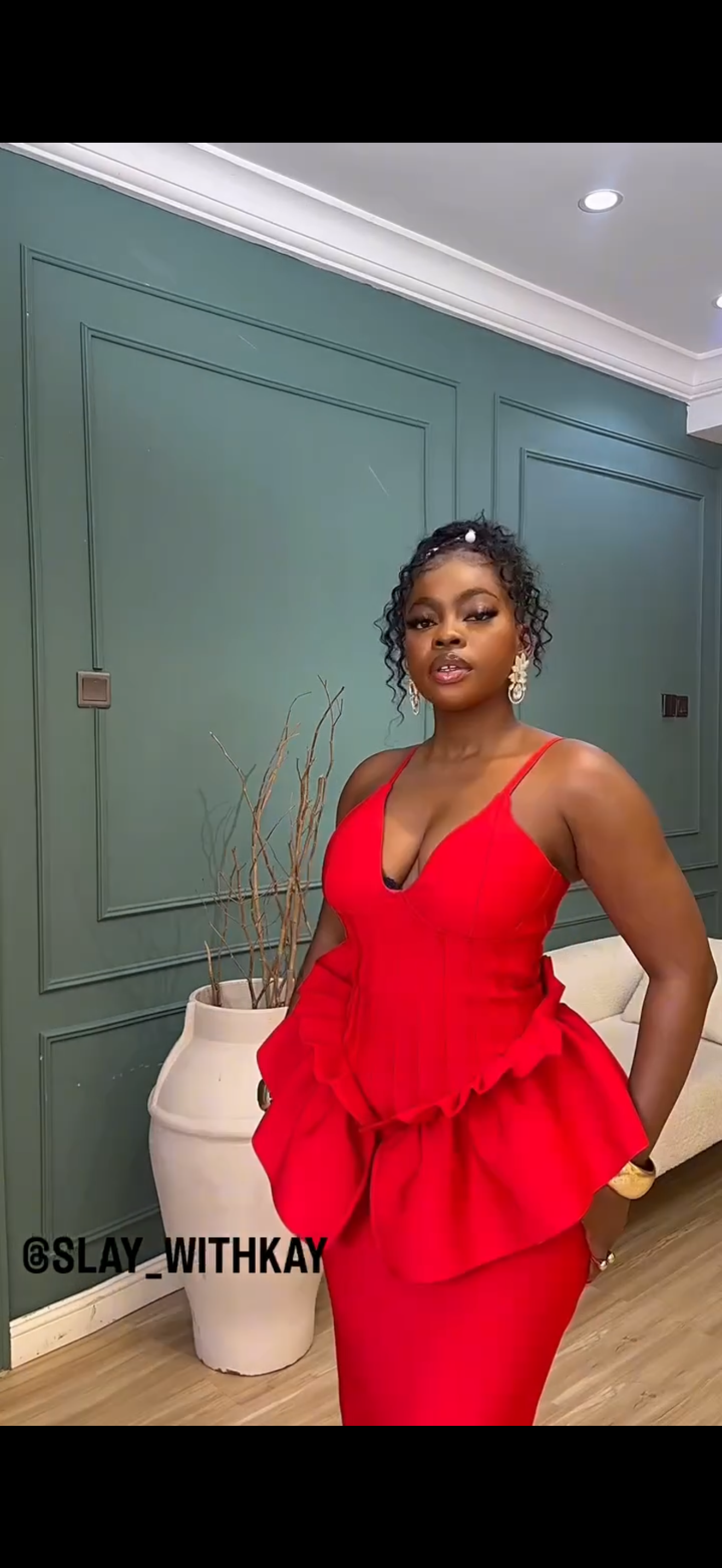 Red Peplum dress