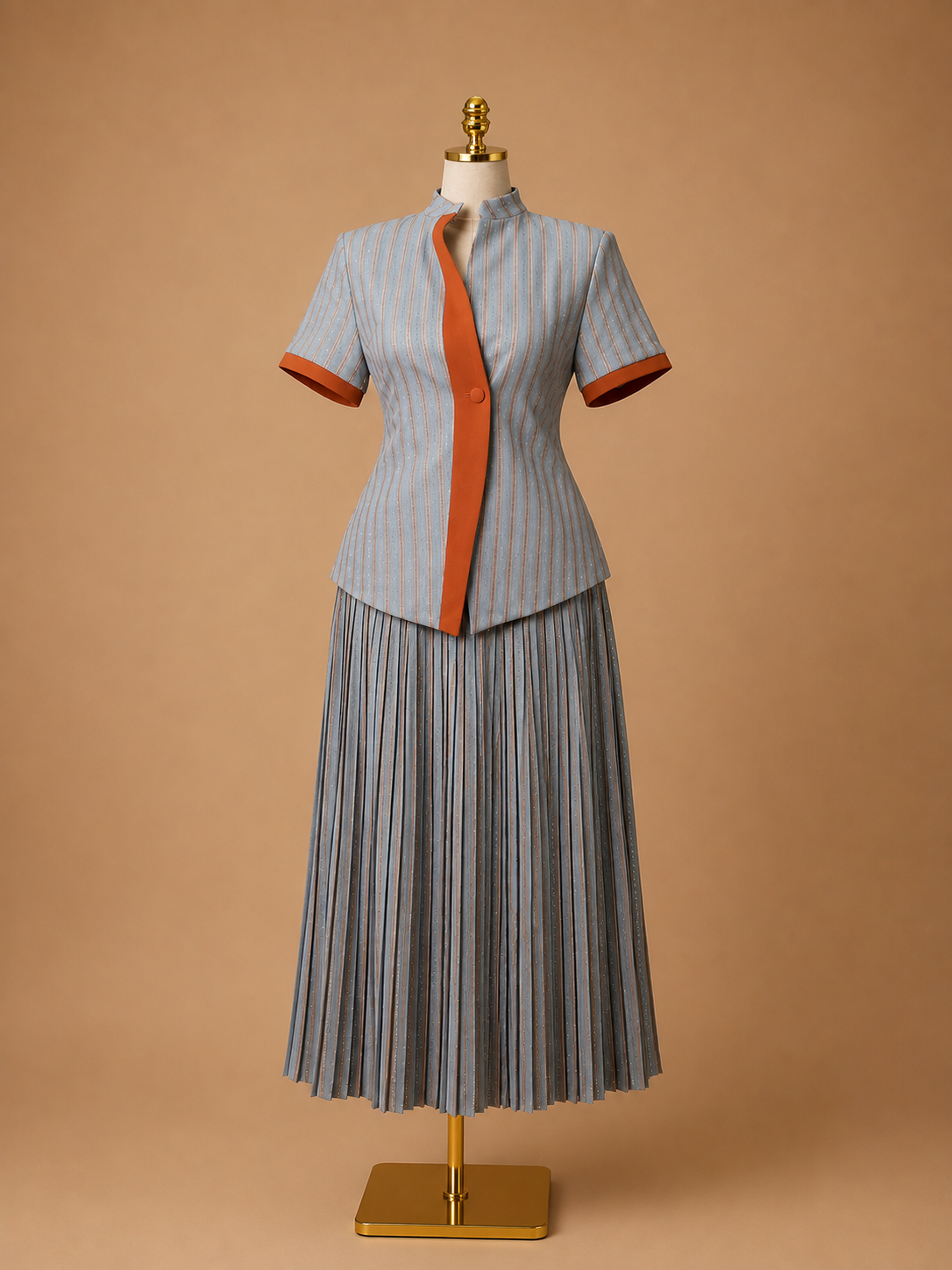 SKY PLEATED SKIRT SET