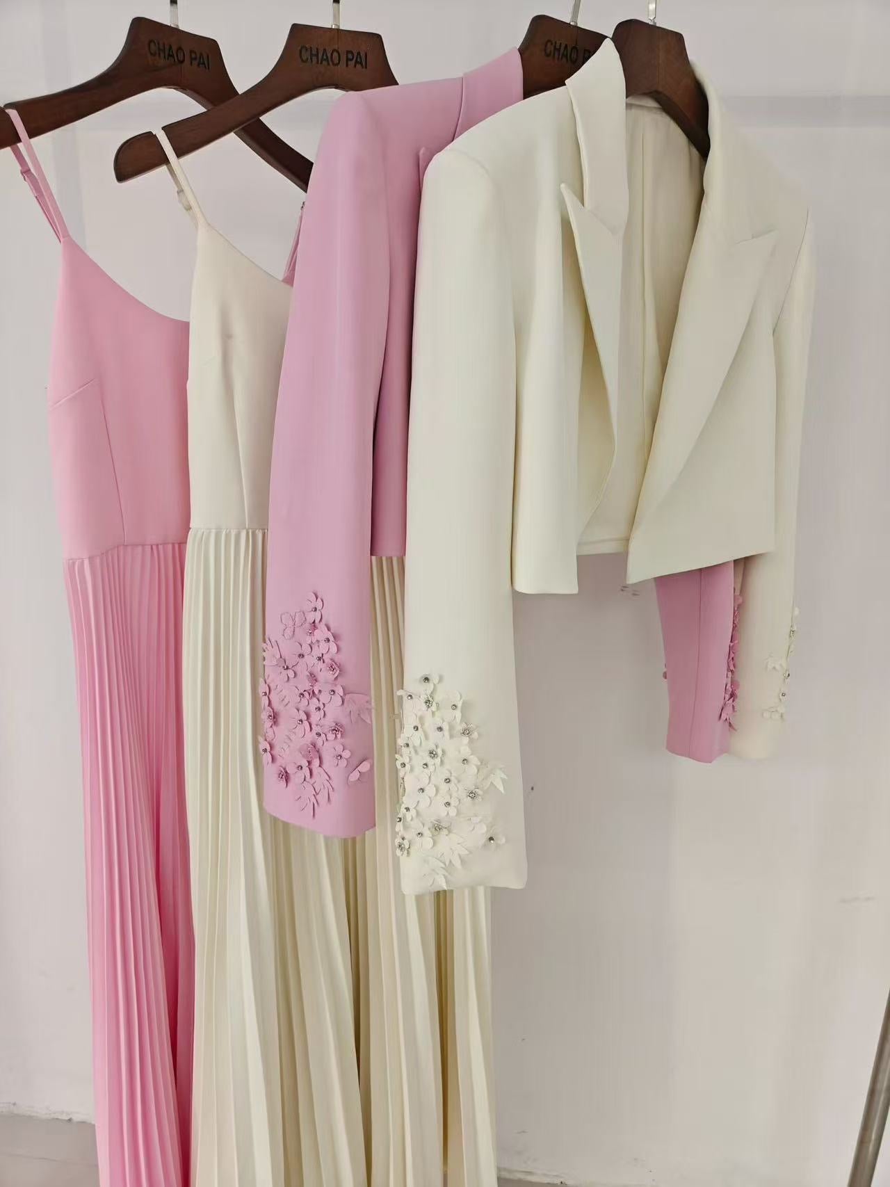 Elegant Dress Set With Blazer