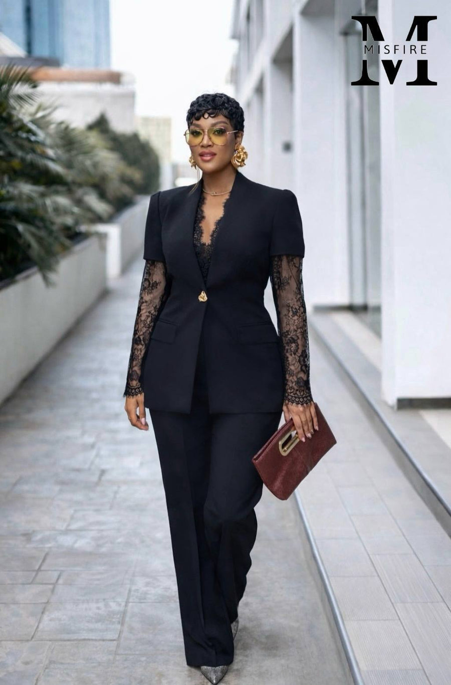 Black blazer set