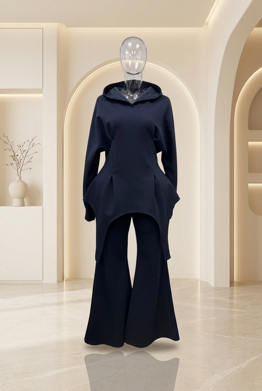 Warm hooded two-piece pant set – Hooded Winter Pant Set by House of TML