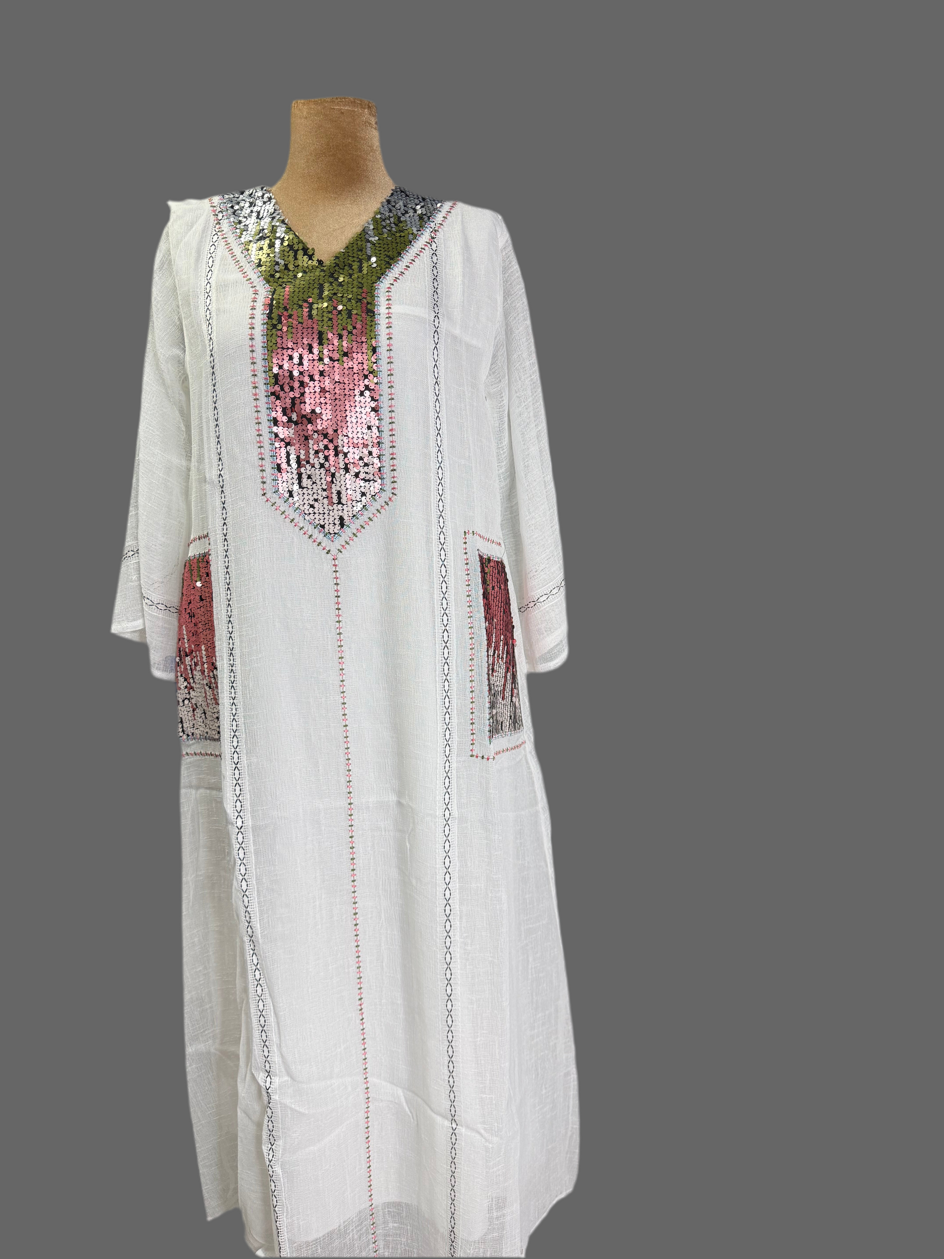 Lining linen dress
