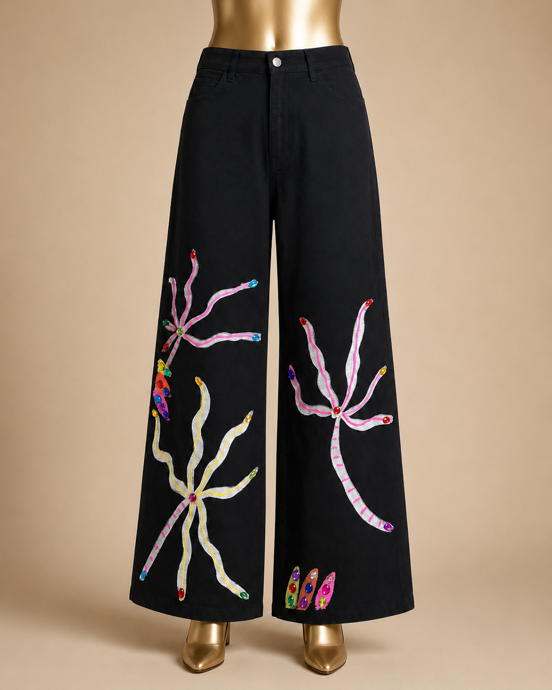 CELESTIAL BLOOM ART DENIM