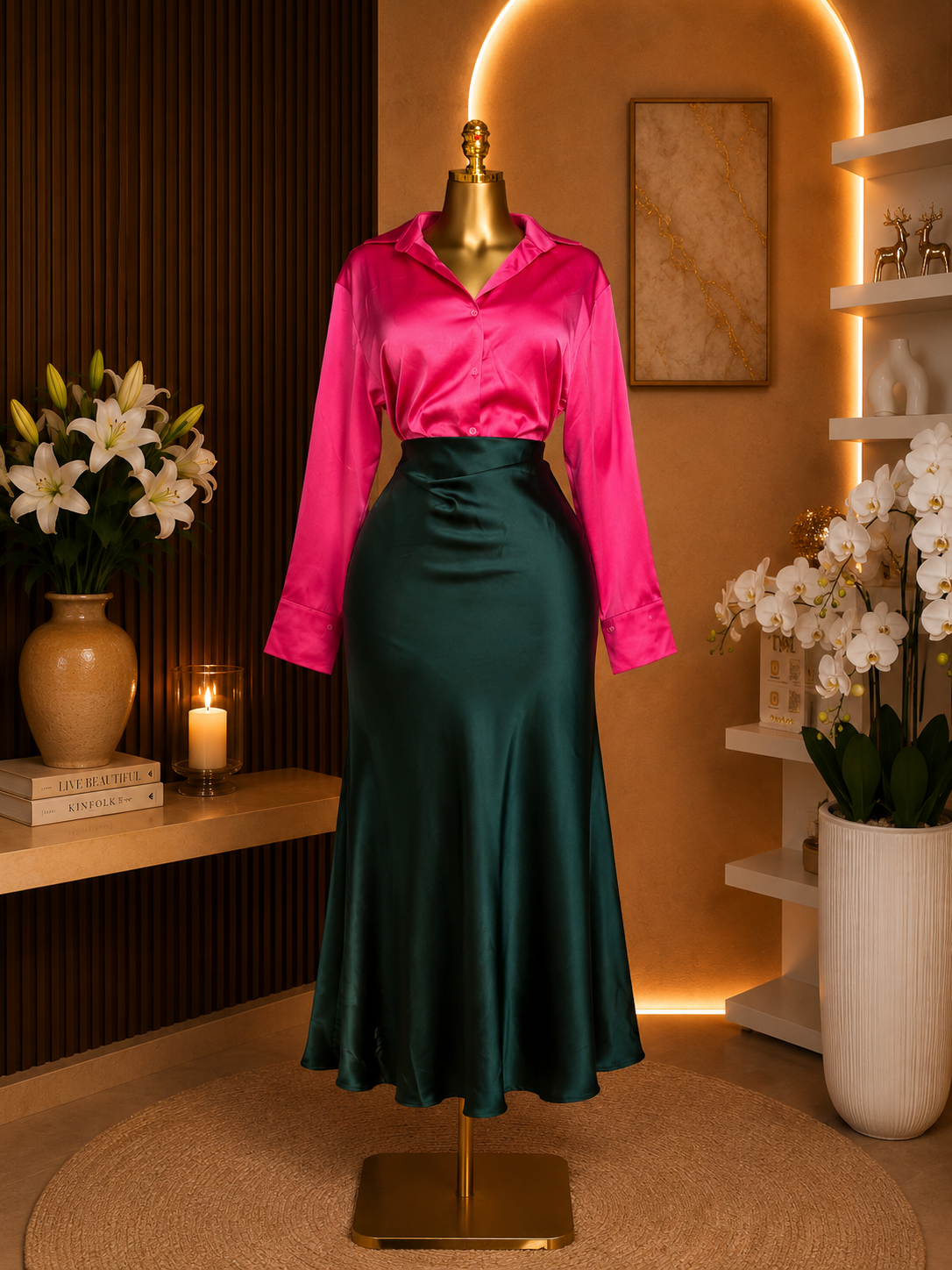 SATIN SKIRT