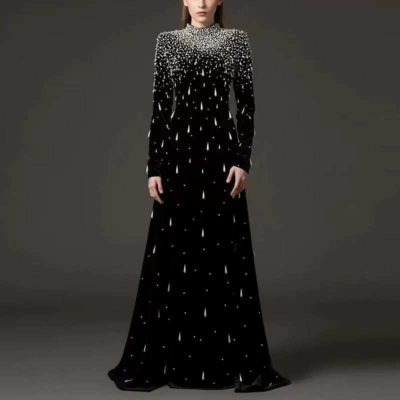 Luxury Black Dinner Dress