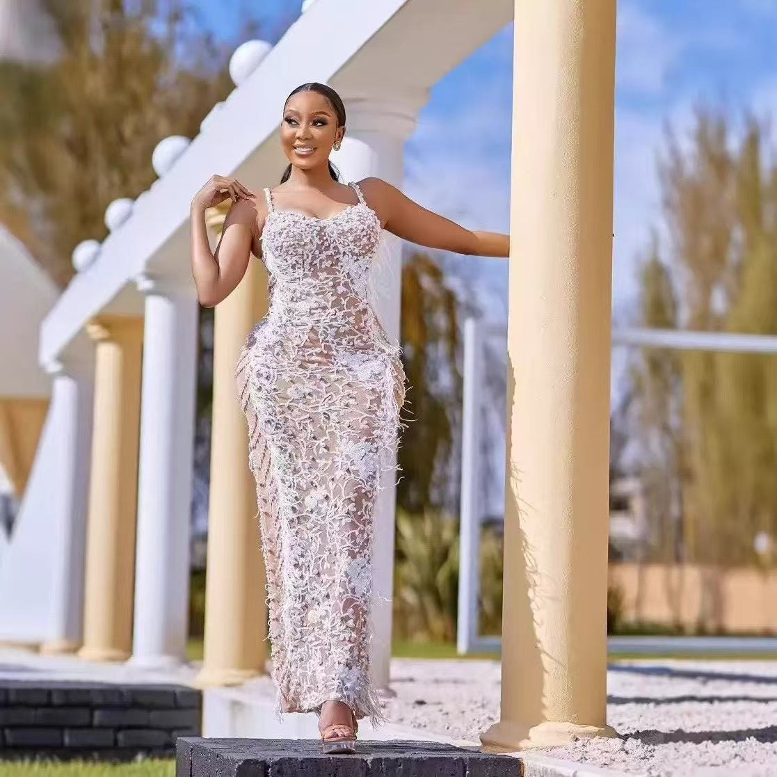 Luxury Beaded Party Dress