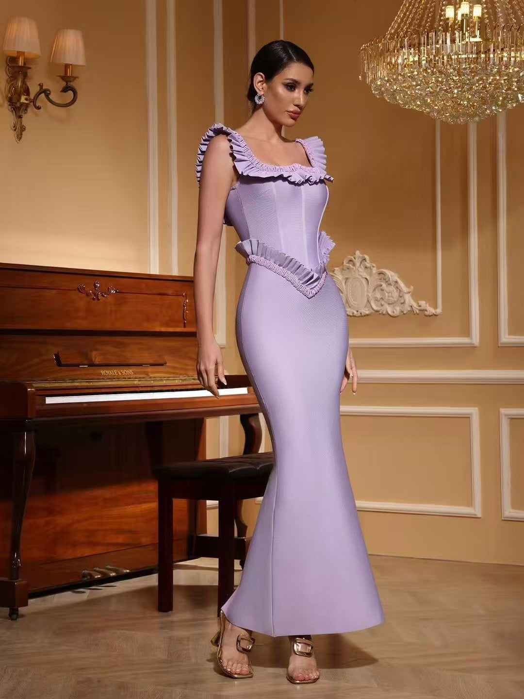 Marvel Lilac bodycon dress