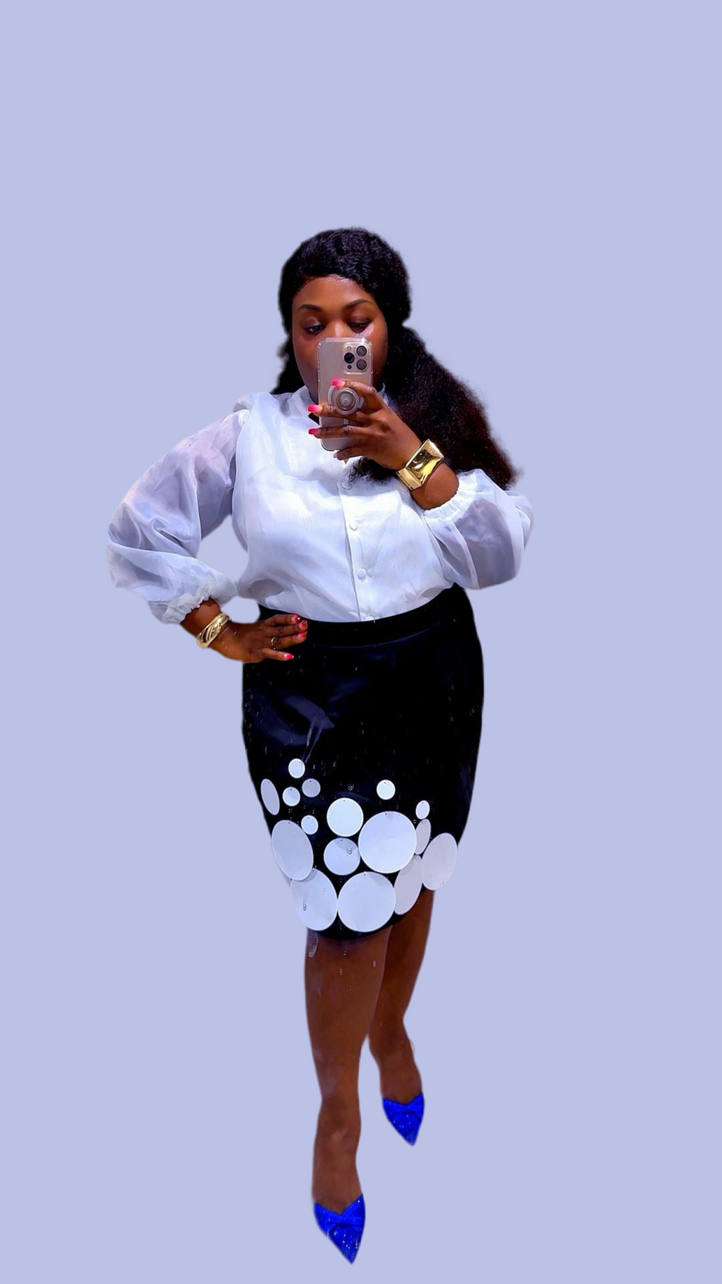 Skirt Set With Chivon Top