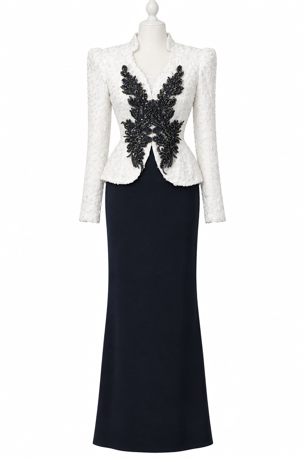 PEPLUM DRESS WITH SEQUENCE