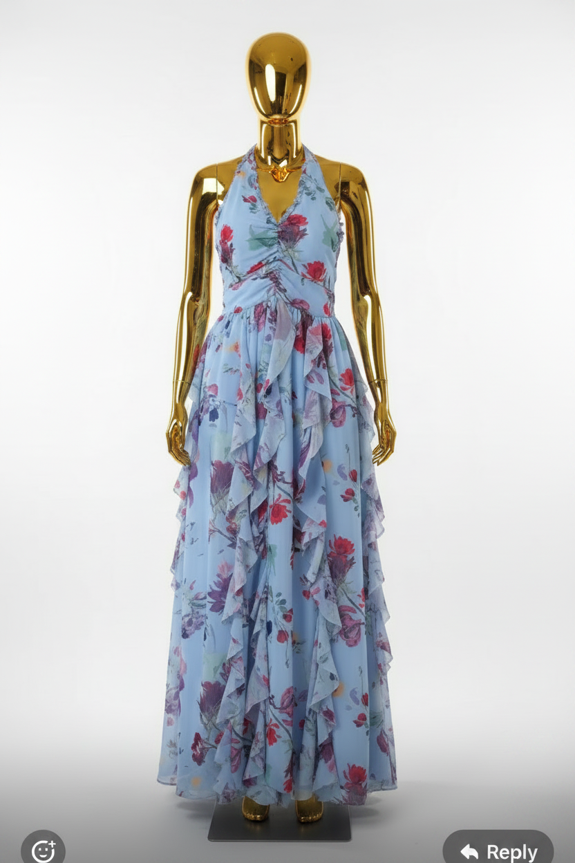 MAXI FLOWERS DRESS