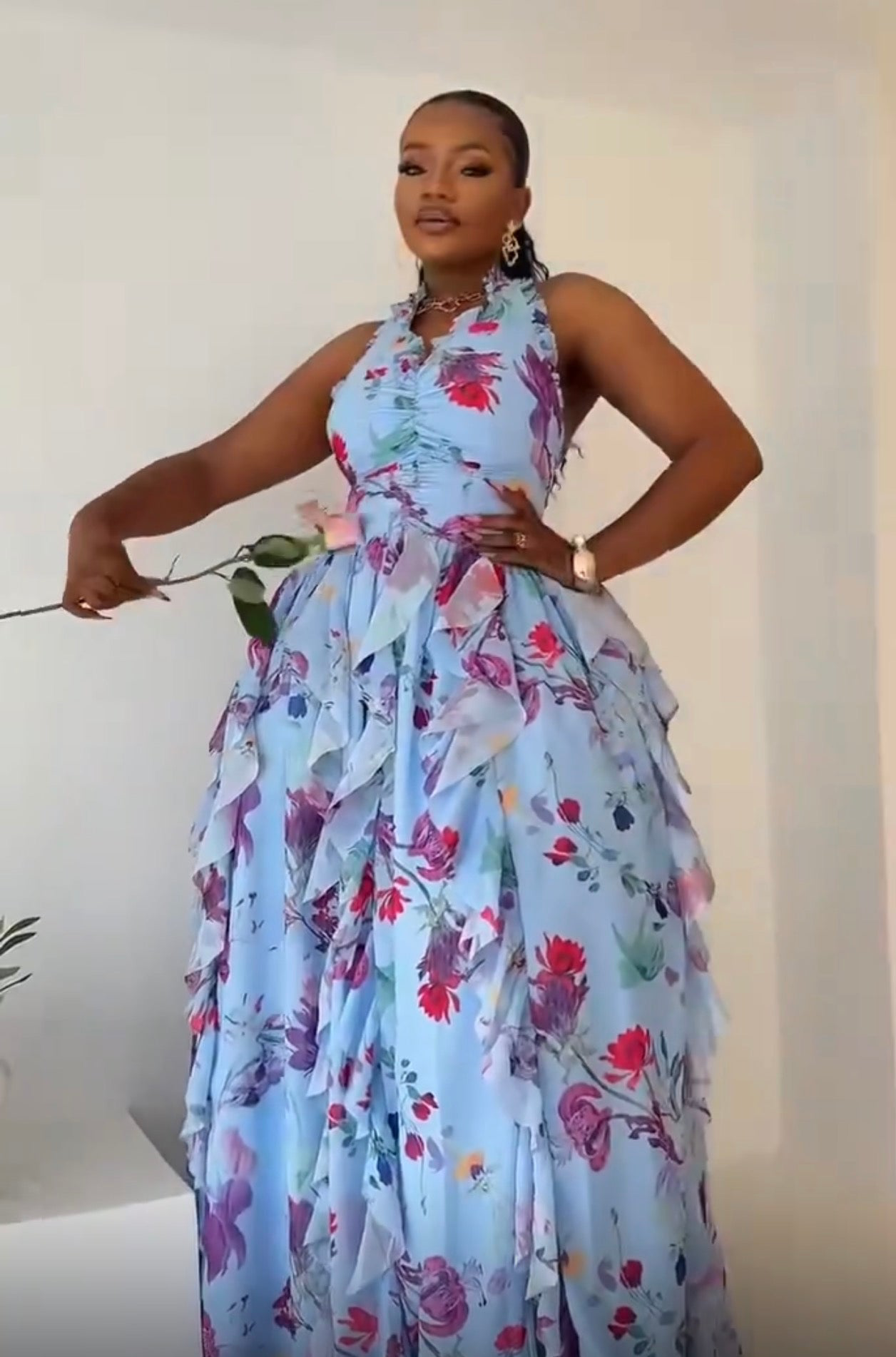 MAXI FLOWERS DRESS
