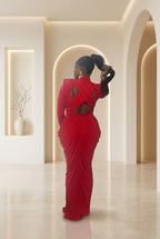 Red Backless Dinner Dress – red backless dinner dress, view 2 of 2