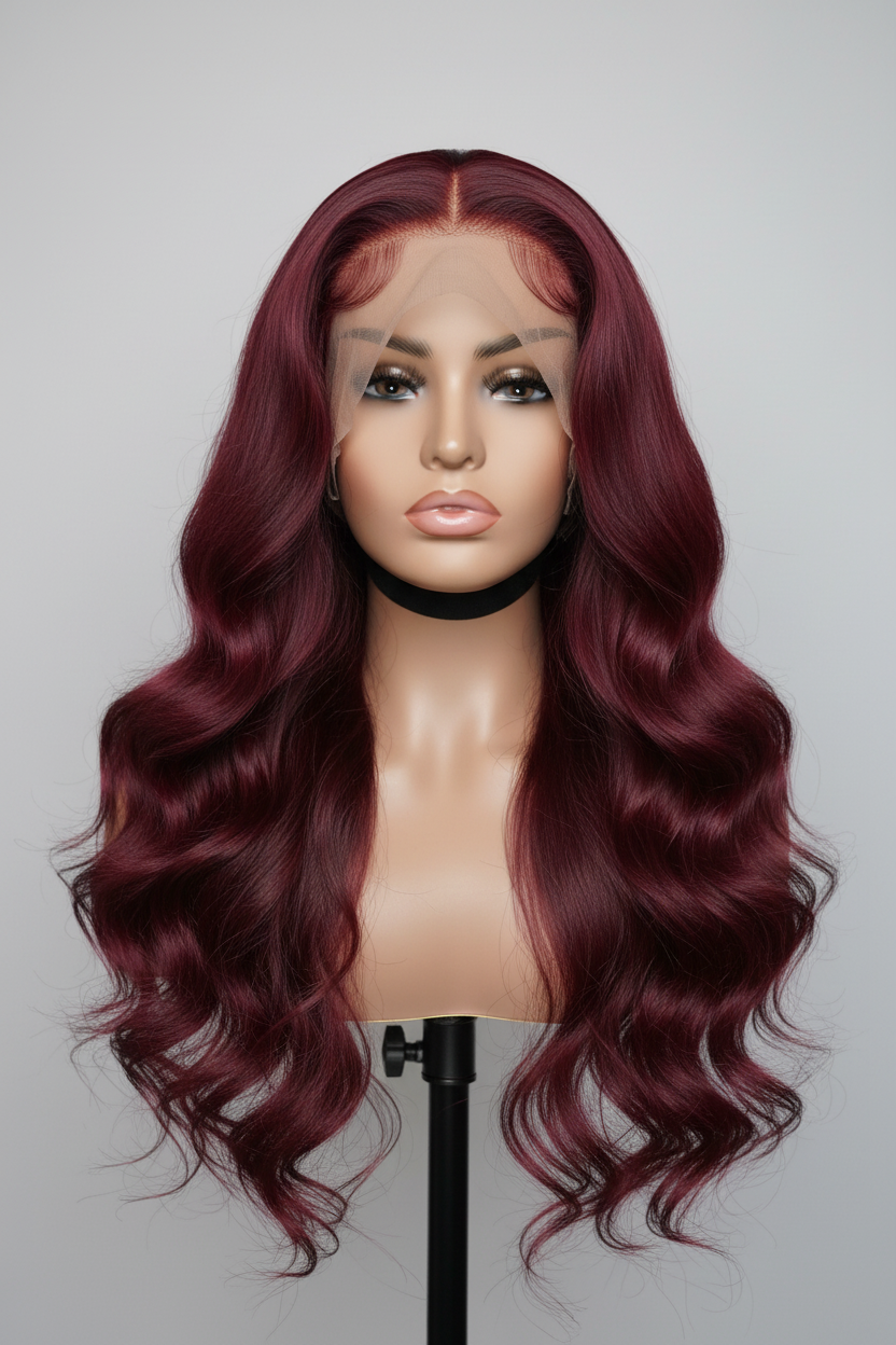 Ruby red wavy lace wig – Ruby Wave Wig by House of TML