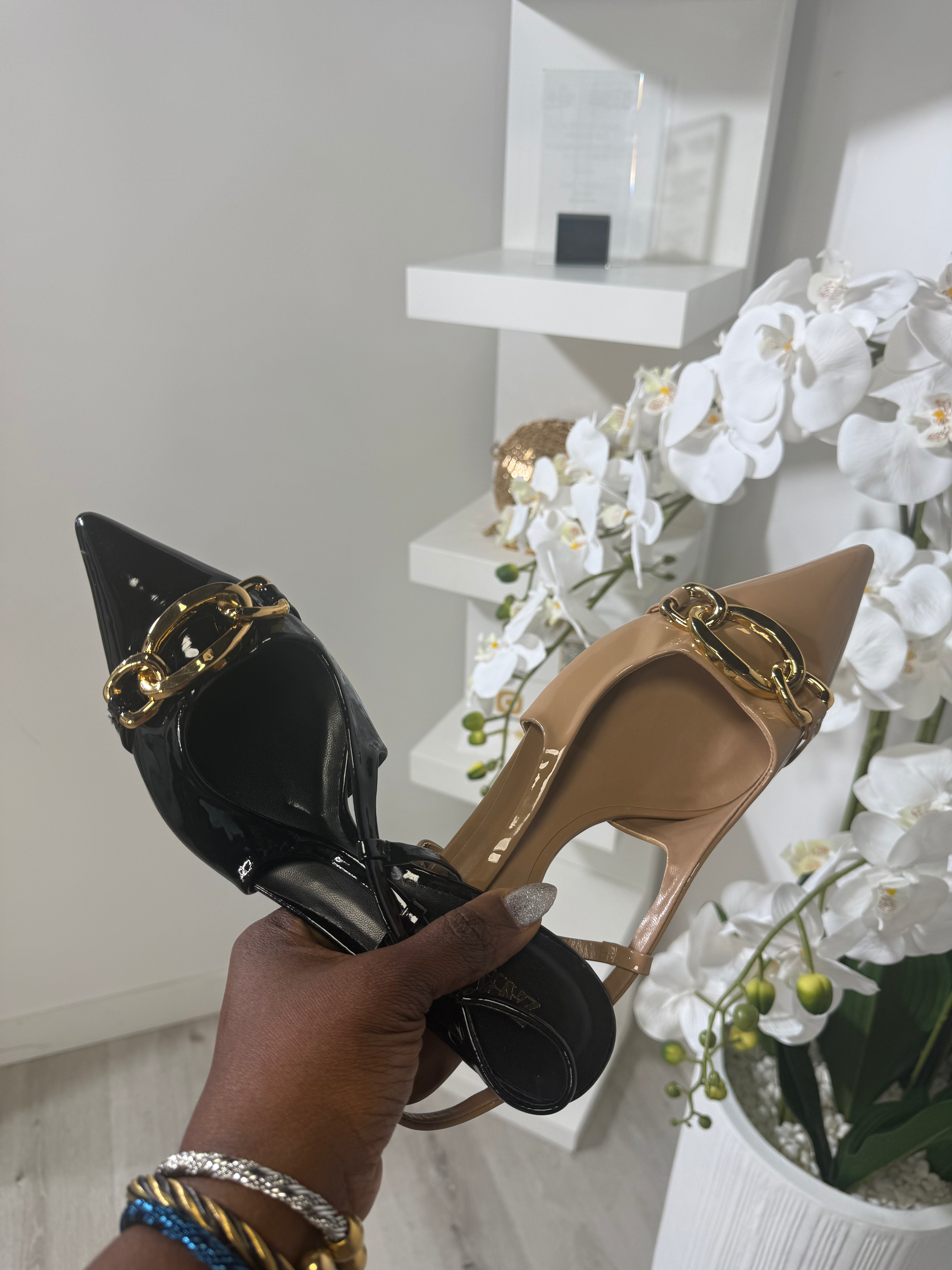 LUXE CHAIN HEELS