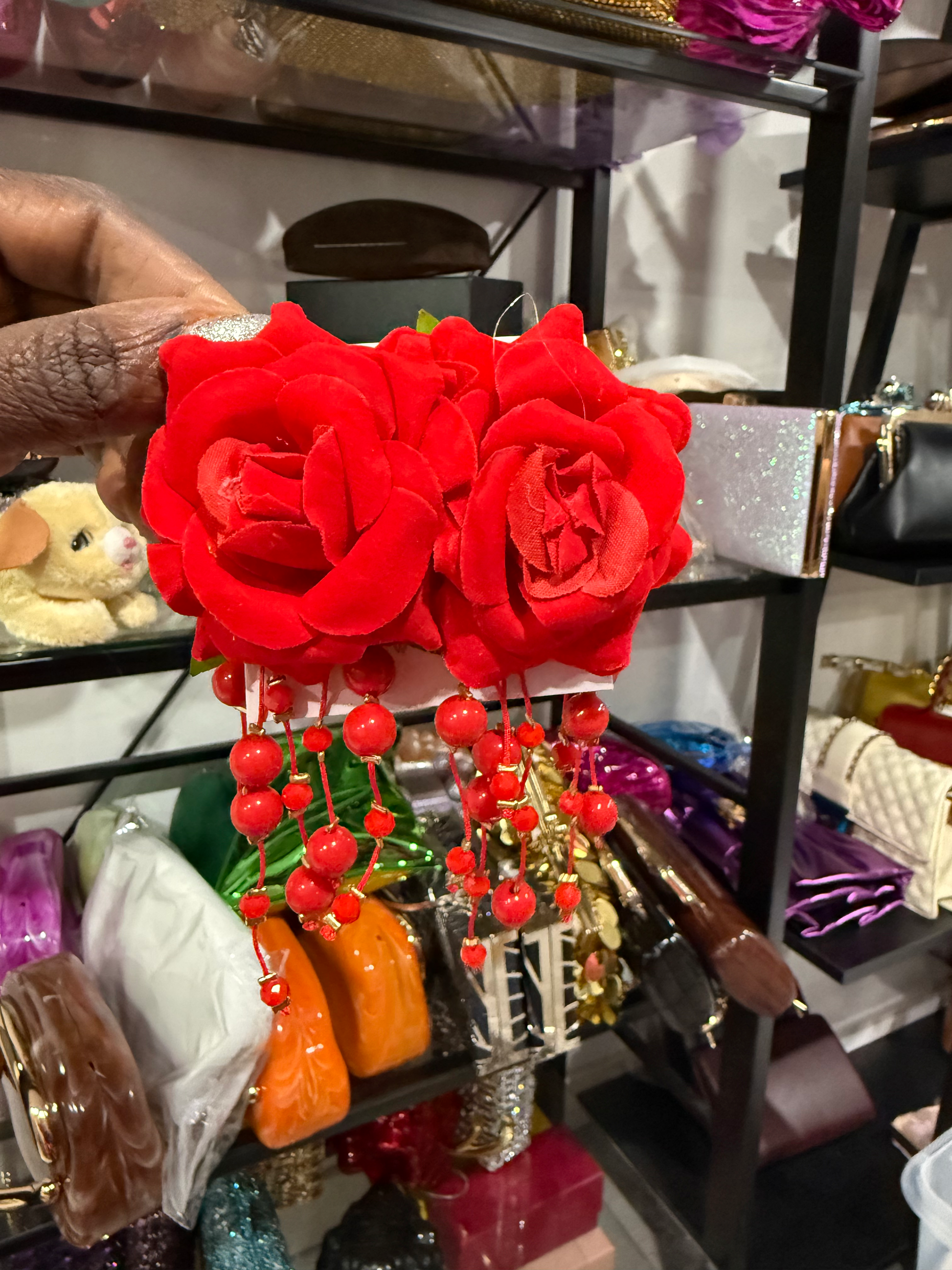 CRIMSON BLOOM EARRINGS