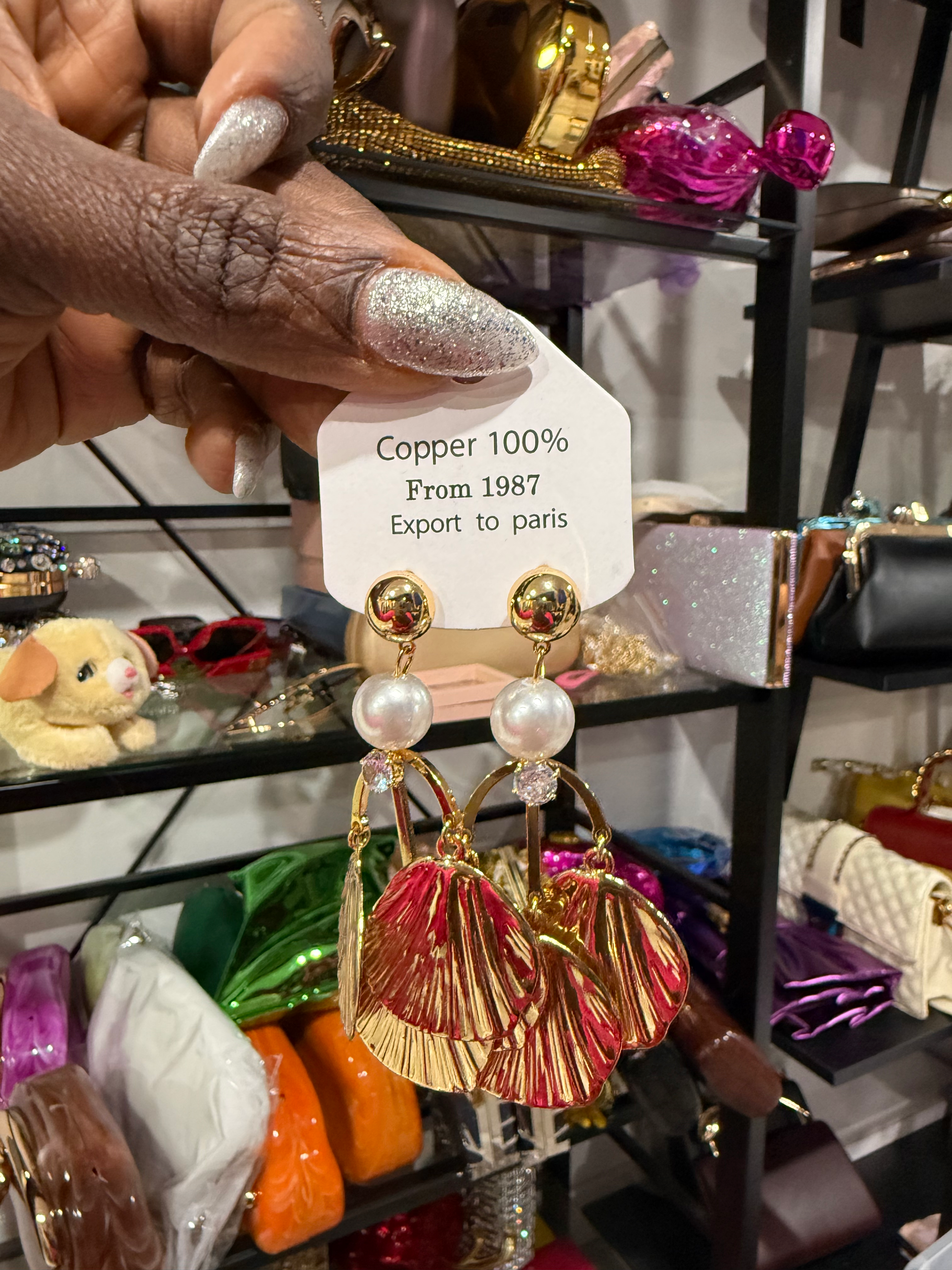 PEARL CHARM EARRINGS
