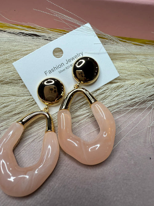 Blush hoop earrings – Blush Aura Hoop Earrings by House of TML