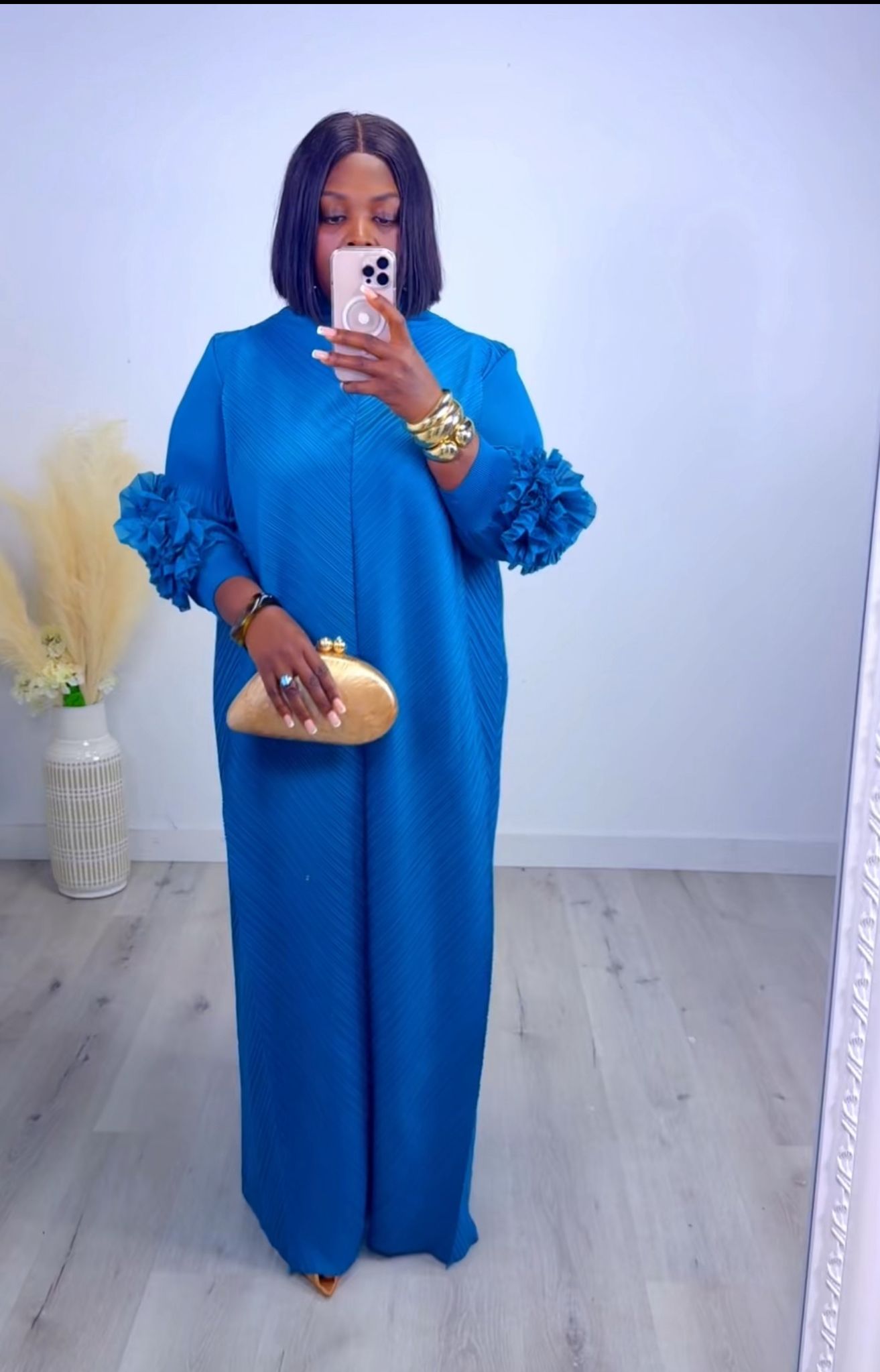 Azure Elegance Maxi Dress