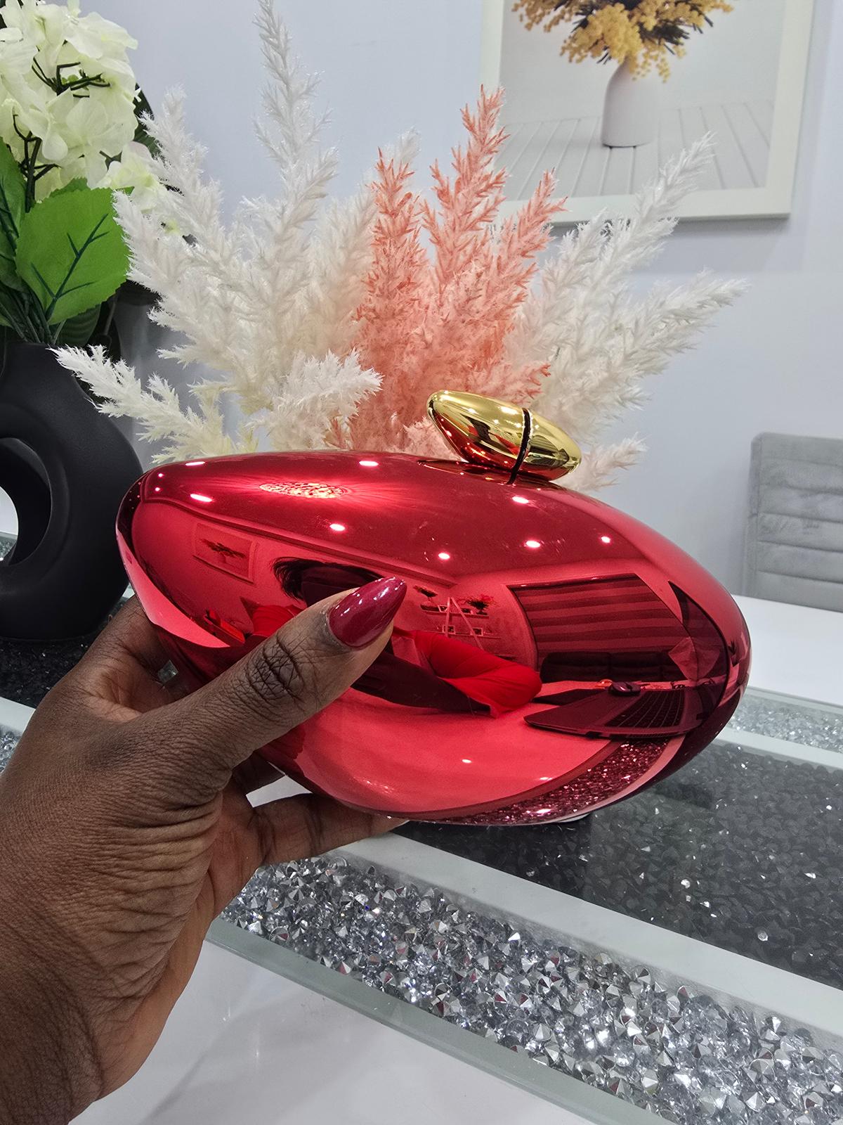 Glossy deep red clutch – Ruby Elegance Clutch by House of TML
