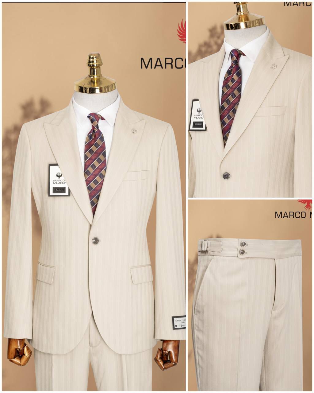 Milano Raven Pinstripe Suit