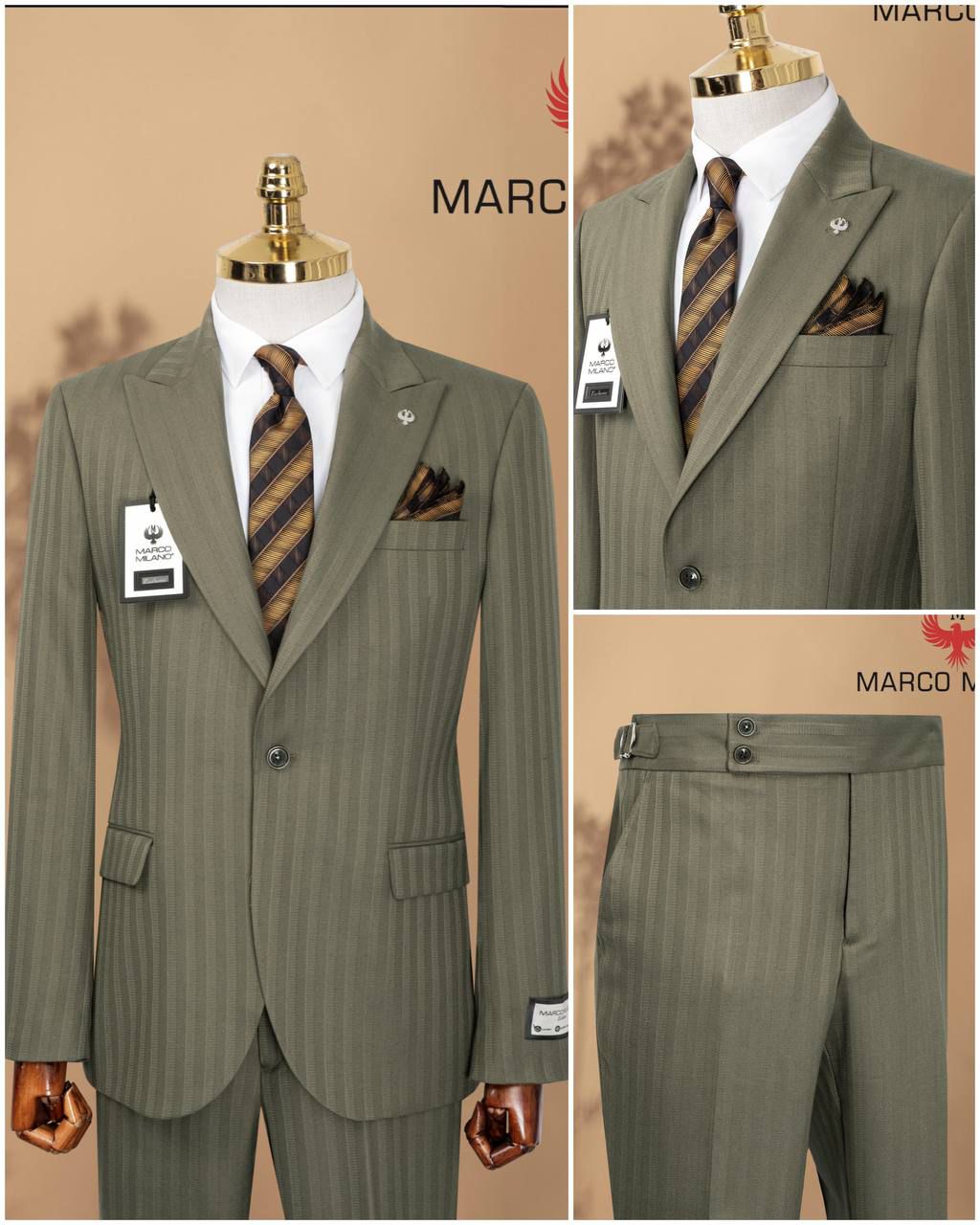 Milano Raven Pinstripe Suit