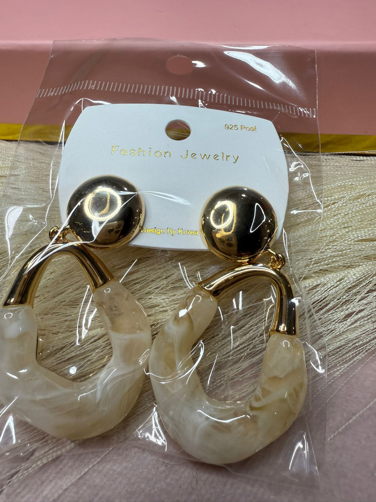 Blush Aura Hoop Earrings – blush hoop earrings, view 3 of 3